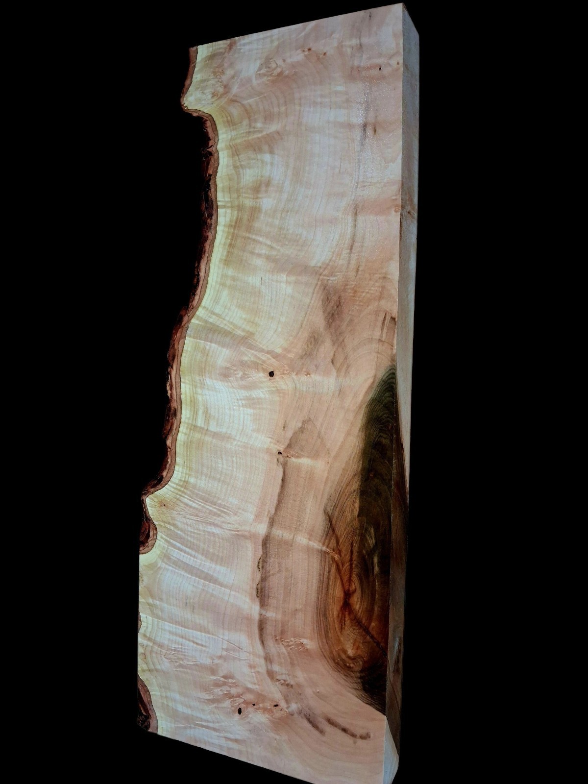XL INSANELY CURLY Maple Burl wood Blank, Curly Turning Wood Live Edge Maple Burl