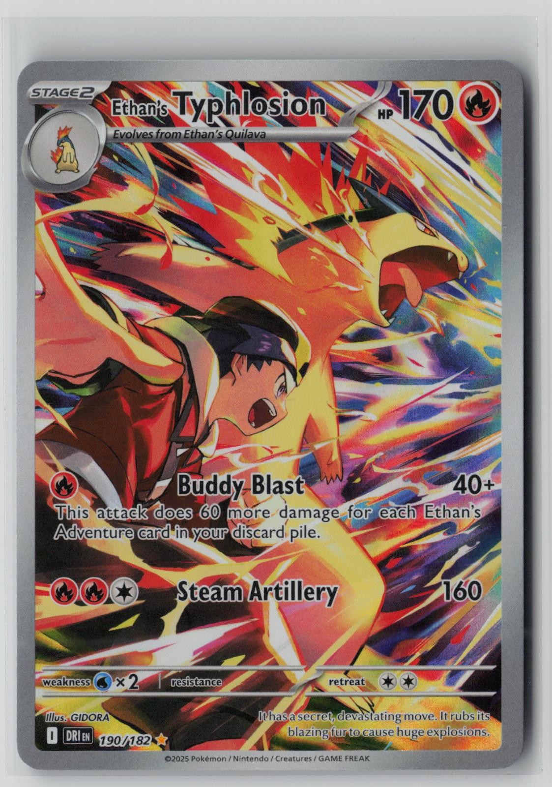 Ethan's Typhlosion 190/182 Illustration Rare Destined Rivals Near Mint CR33