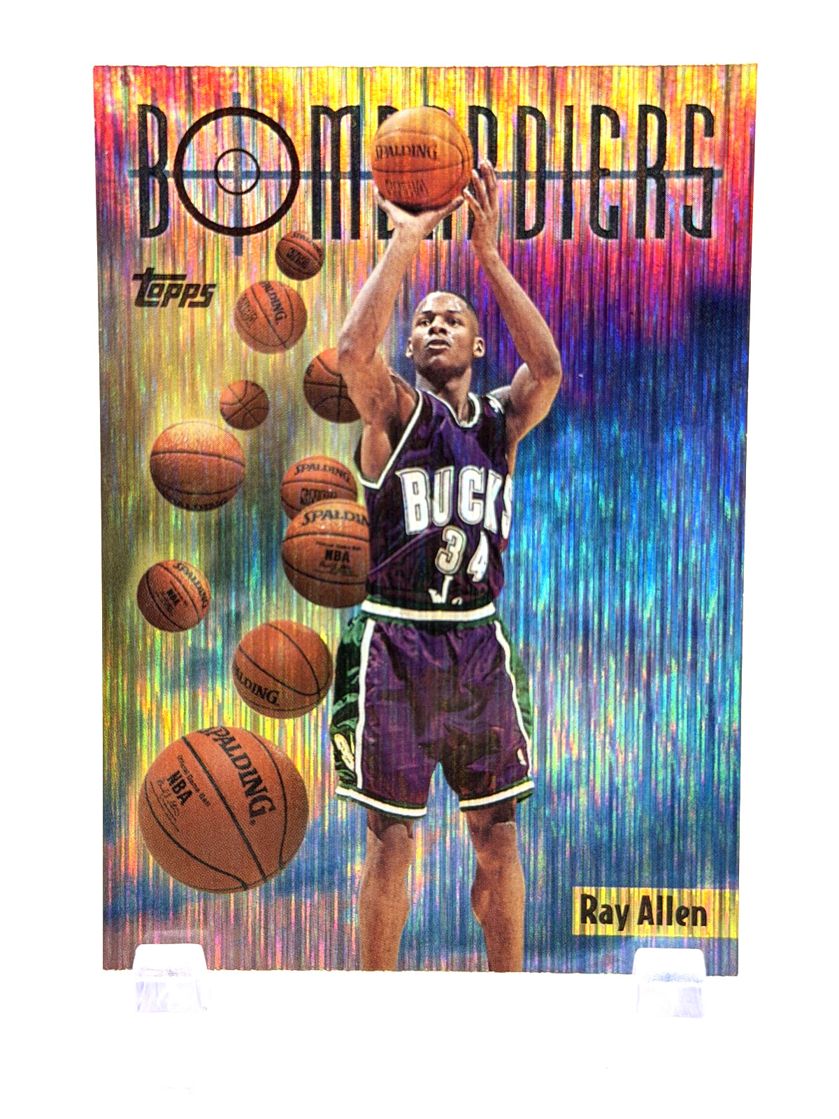 Topps 1997-98 Bomb Biggies Ray Allen #SB9 Milwaukee Bucks