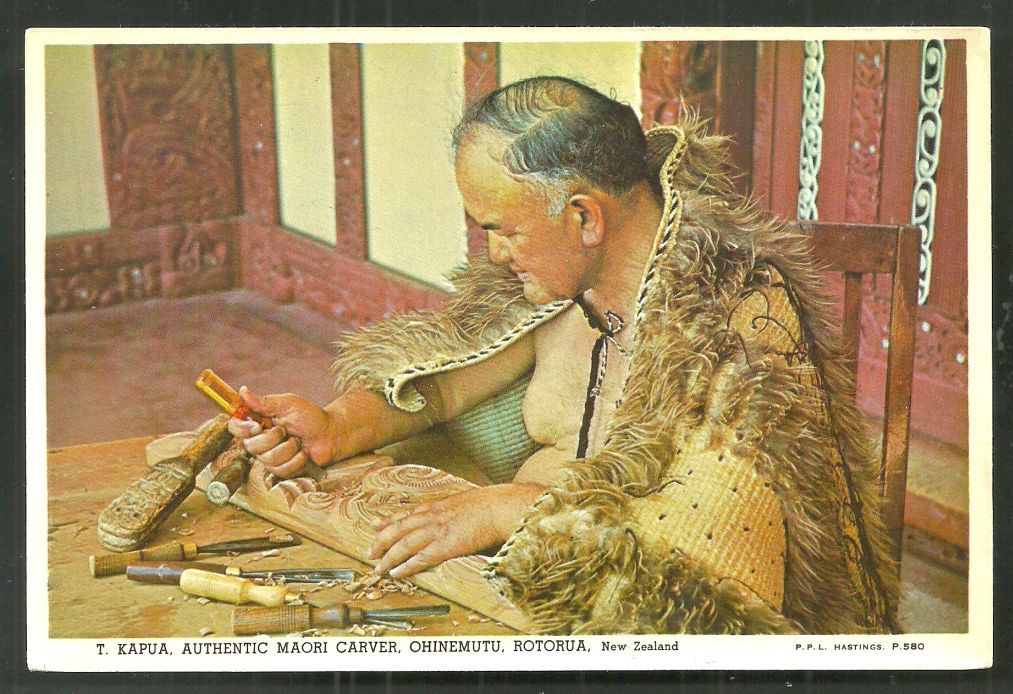 Maori Carver T. Kapua Ohinemutu Rotorua New Zealand 