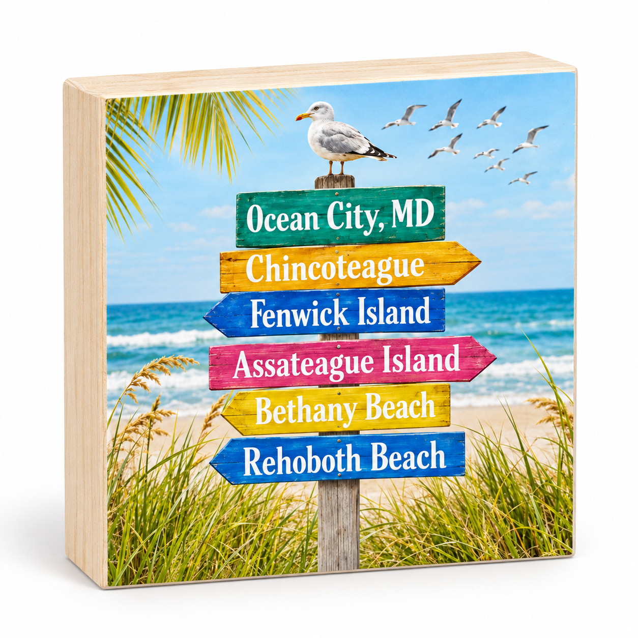 Ocean City Maryland Beaches Directional Sign, Wall Decor and Gift