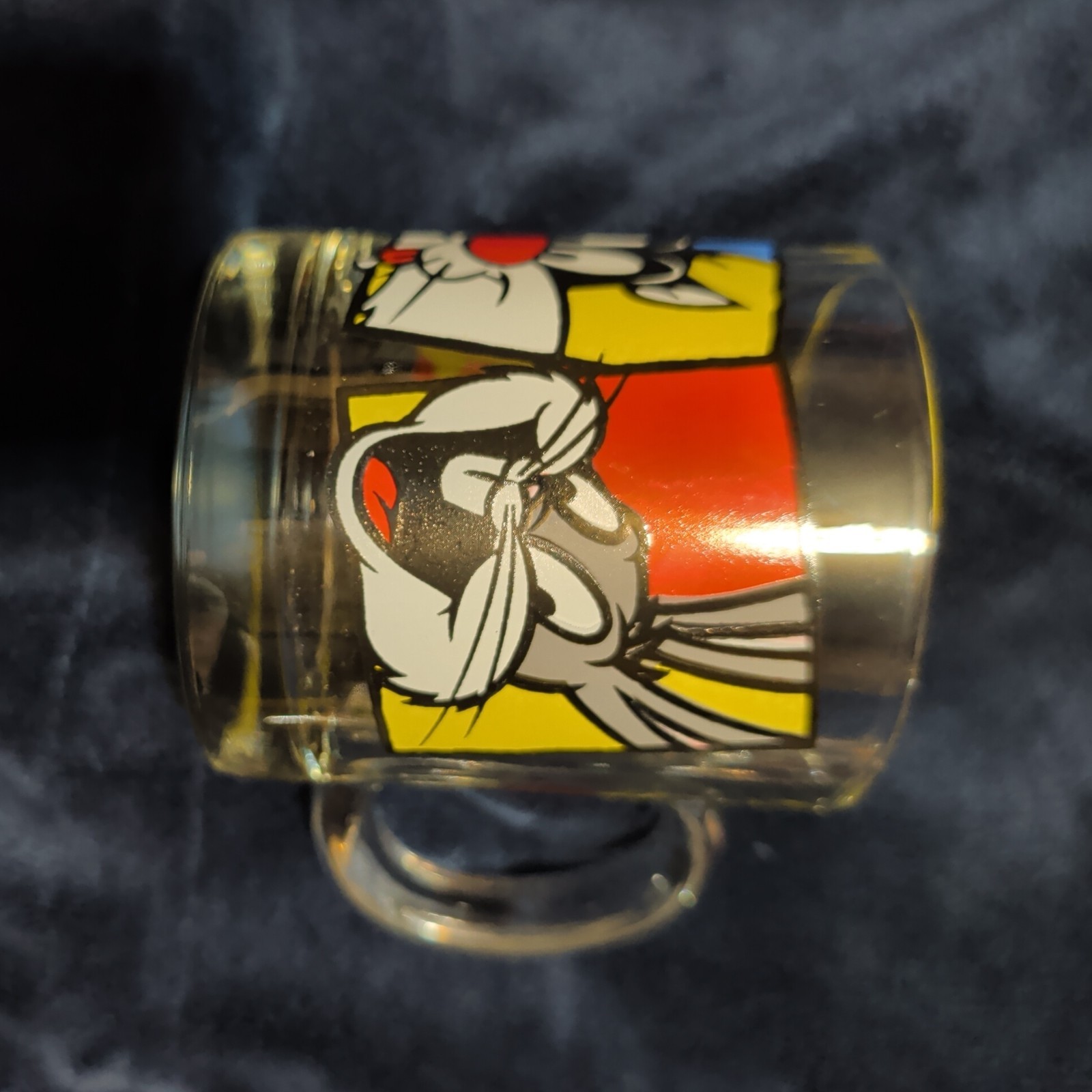 Vintage 1994 Looney Tunes Glass Mug 90s Warner Bros