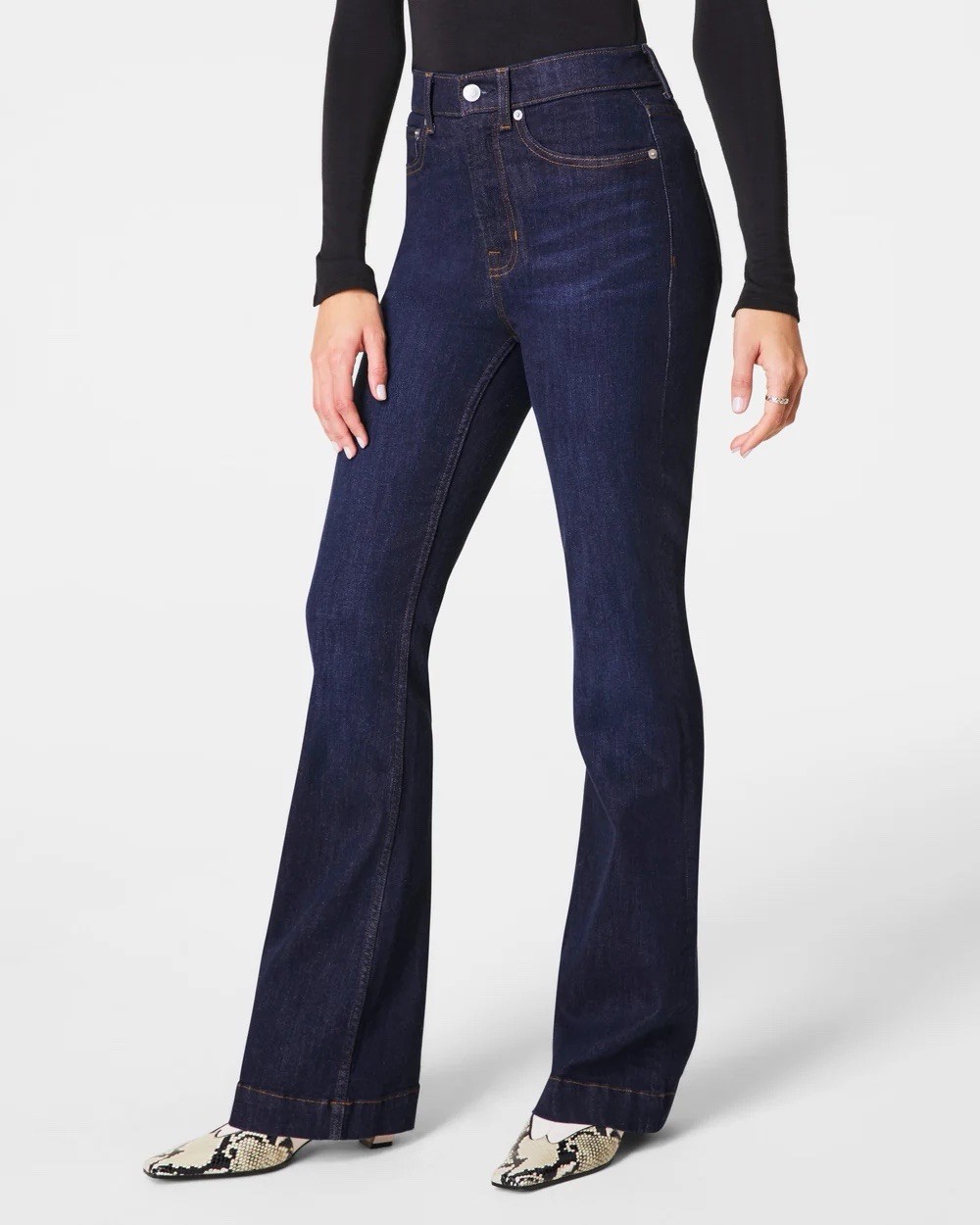 NWT Size 14 SPANX SPANXsculpt ReDefine Flare Jeans Dark Indigo
