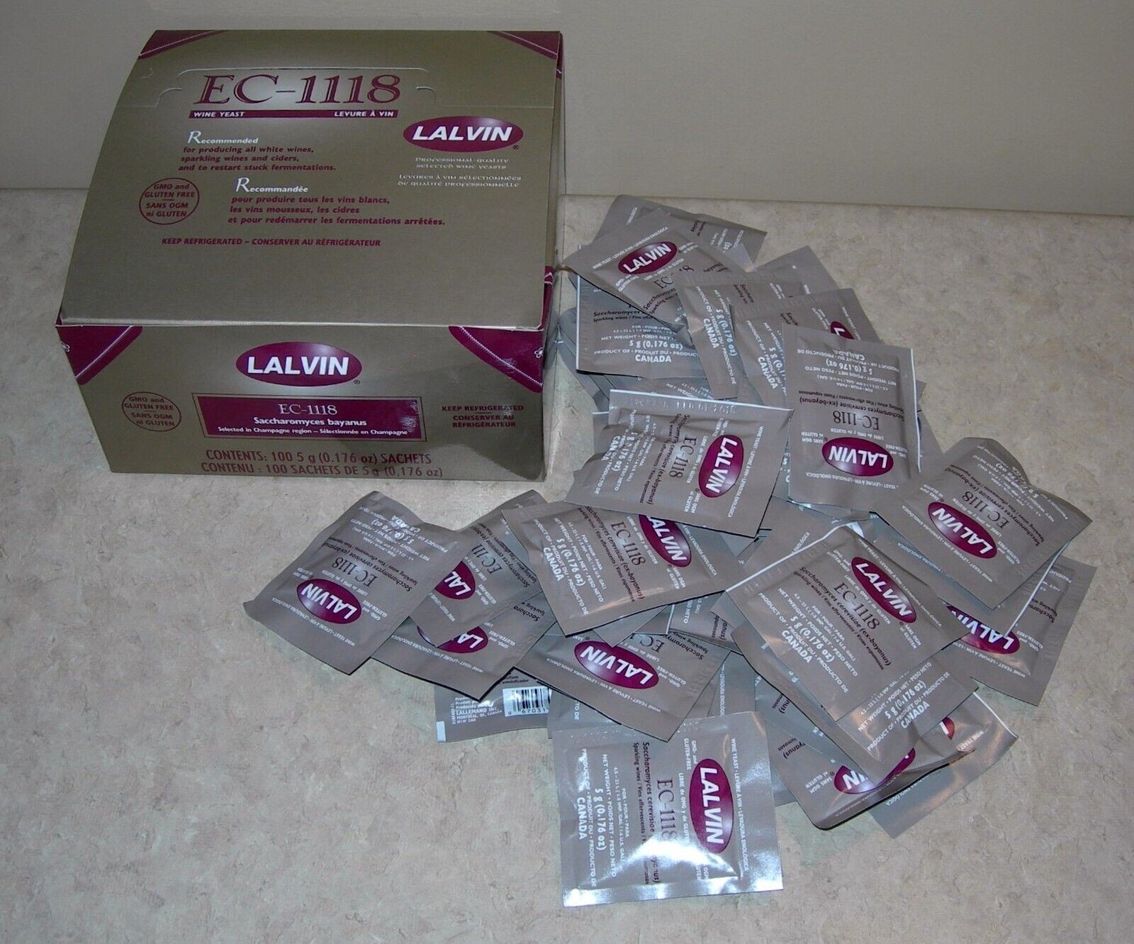 EC-1118 WINE YEAST 10 PK LALVIN ALL PURPOSE CHAMPAGNE SODA CIDER FRUIT & WHITES EC-1118 WINE YEAST 10 PK LALVIN ALL PURPOSE CHAMPAGNE SODA CIDER FRUIT & WHITES