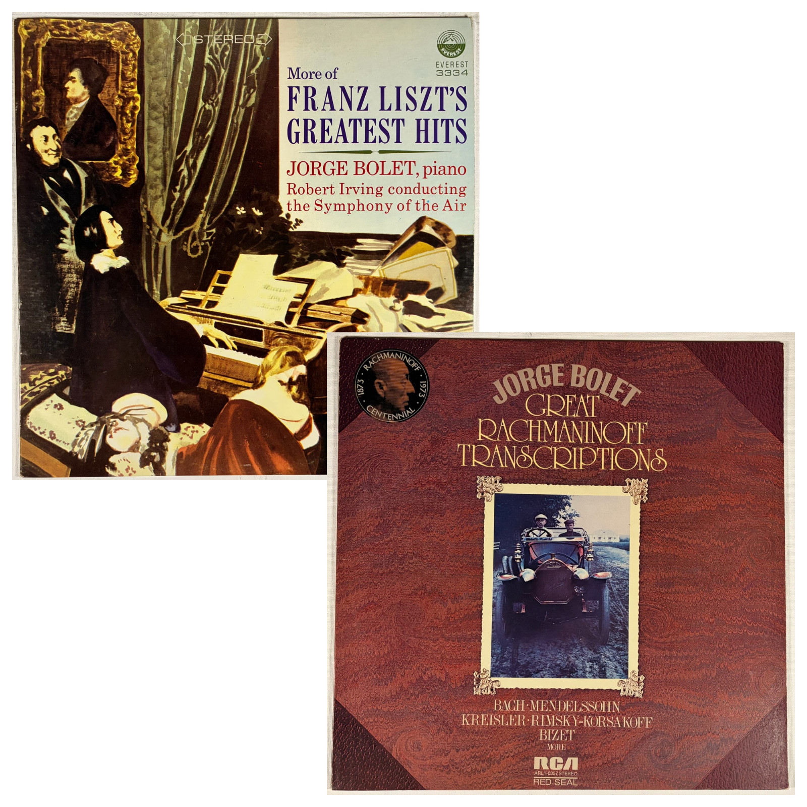 Jorge Bolet 2 LP Bundle Liszt Rachmaninoff Everest RCA Red Seal VG+ Vinyl