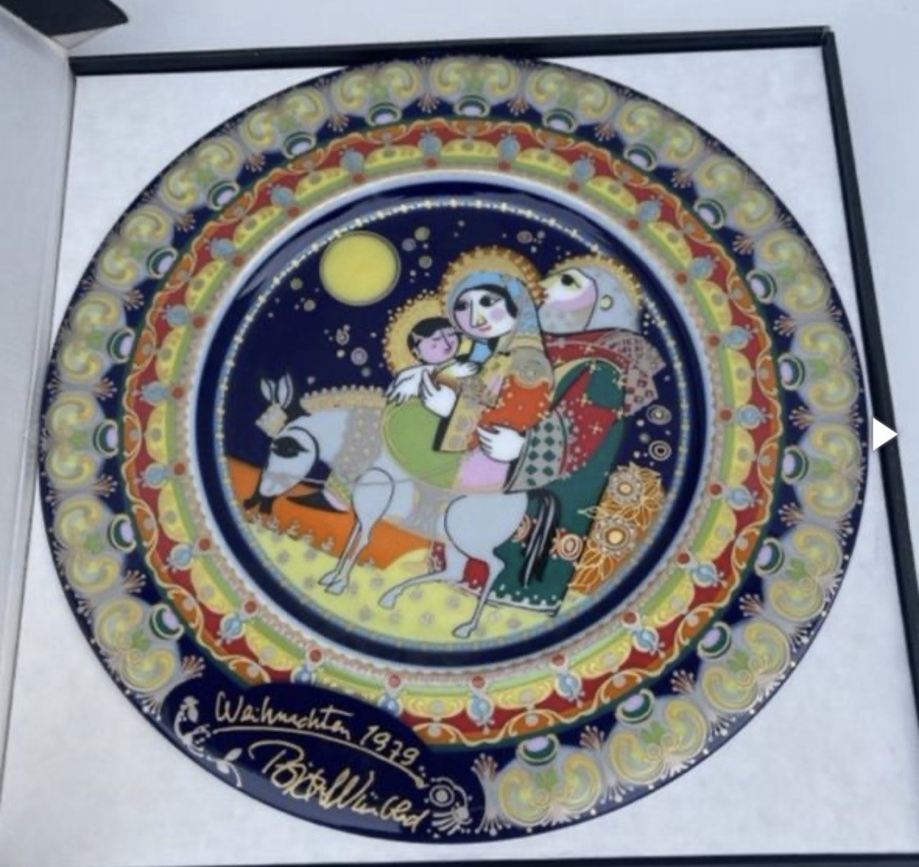 Bjorn Wiinblad Porcelain Rosenthal Weihnachtsteller 1979 –Limited Edition Plate Bjorn Wiinblad Porcelain Rosenthal Weihnachtsteller 1979 –Limited Edition Plate