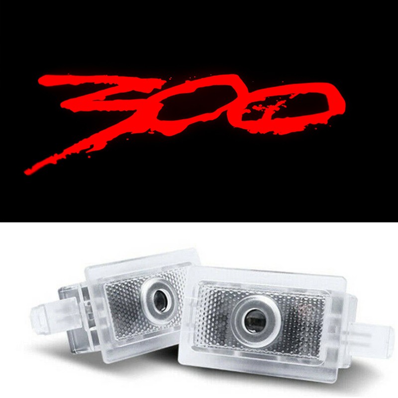 2x HD Red 300 Car LED Door Laser projector Lights For Chrysler 300 2005-2024 2x HD Red 300 Car LED Door Laser projector Lights For Chrysler 300 2005-2024