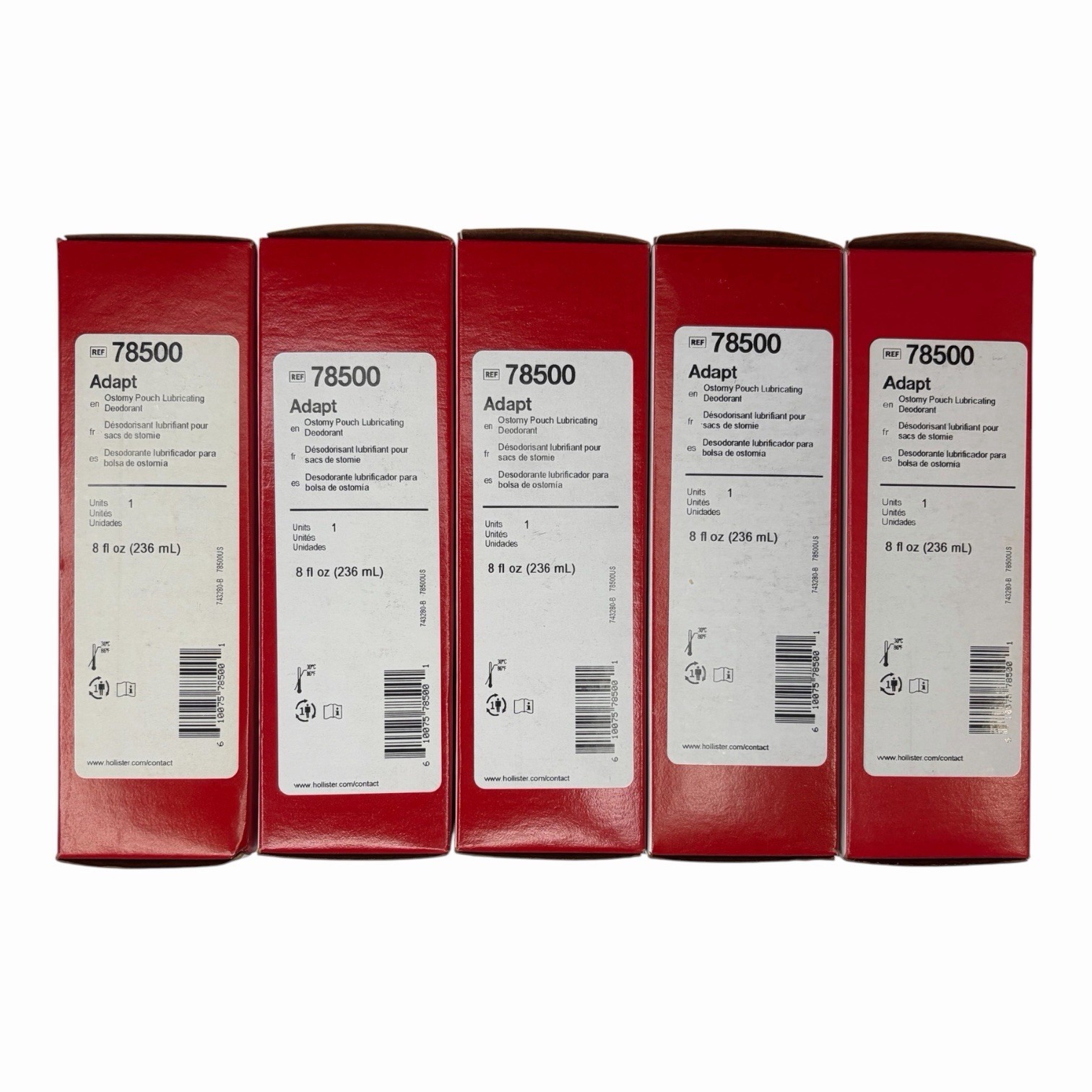 Hollister 78500 Adapt Ostomy Lubricating Deodorants 8 oz. Lot Of 5 Hollister 78500 Adapt Ostomy Lubricating Deodorants 8 oz. Lot Of 5
