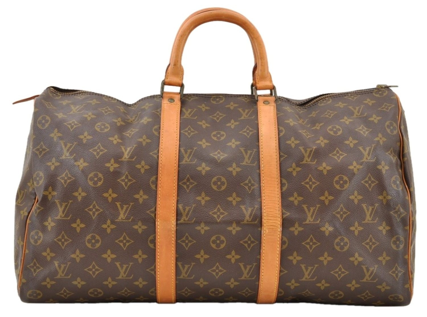 Authentic Louis Vuitton Monogram Keepall 50 Travel Boston Bag Old Model LV AD052