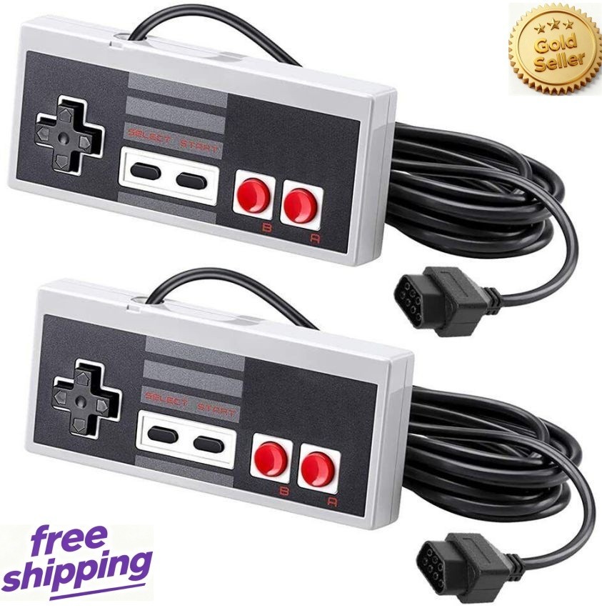 2Pack NES Controller For NES-004 Original Nintendo Console Wired Gamepad Vintage 2Pack NES Controller For NES-004 Original Nintendo Console Wired Gamepad Vintage