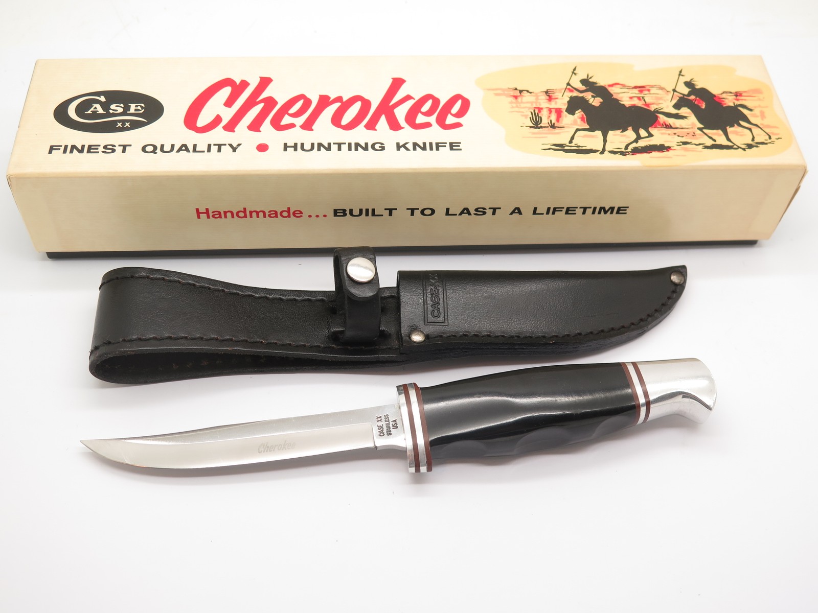 Vintage 1965-1969 Case XX USA 200 Cherokee Fixed Blade Hunting Knife in Box
