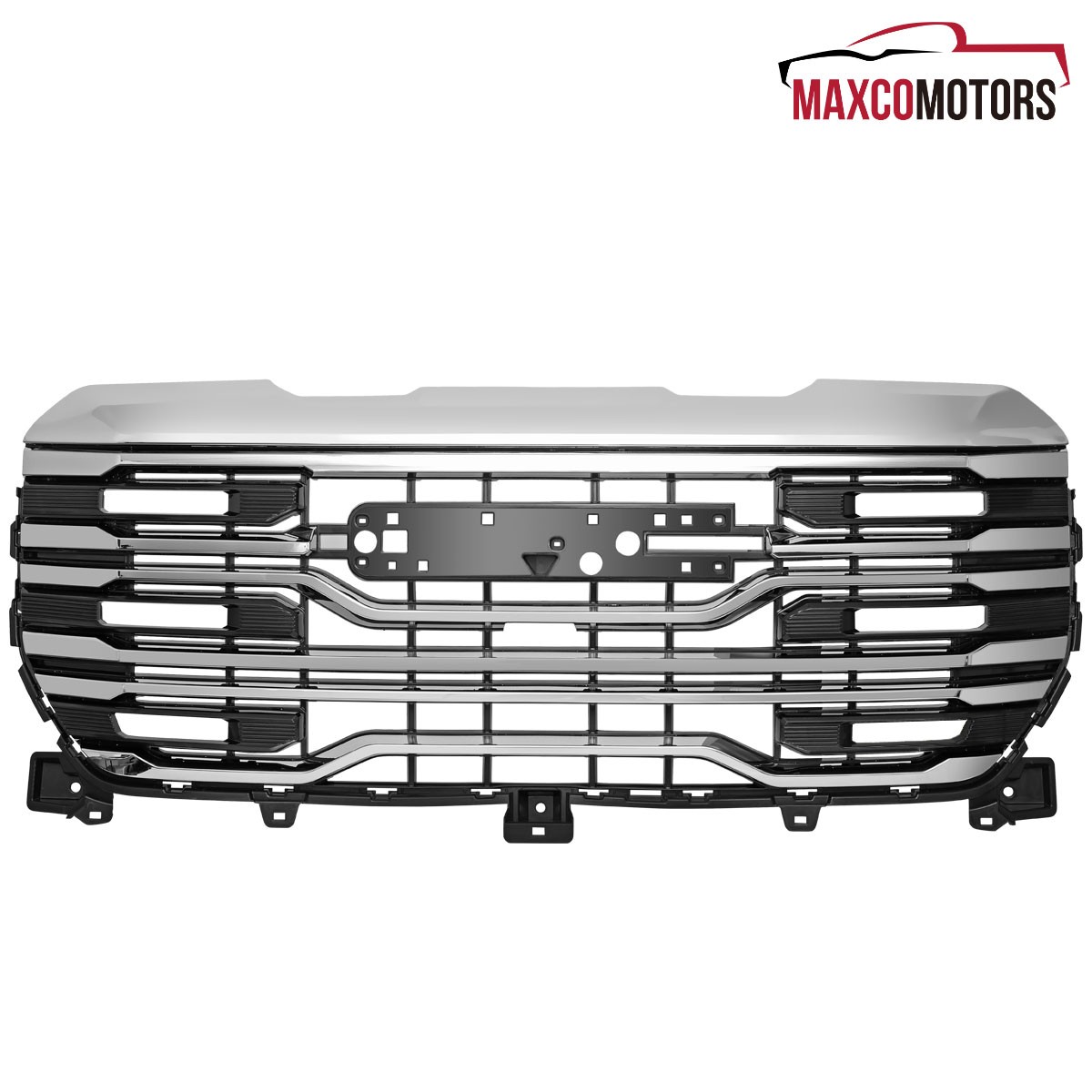 Hood Grille Fits 2022-2026 GMC Sierra 1500 AT4 Style Chrome Front Bumper Hood Grille Fits 2022-2026 GMC Sierra 1500 AT4 Style Chrome Front Bumper