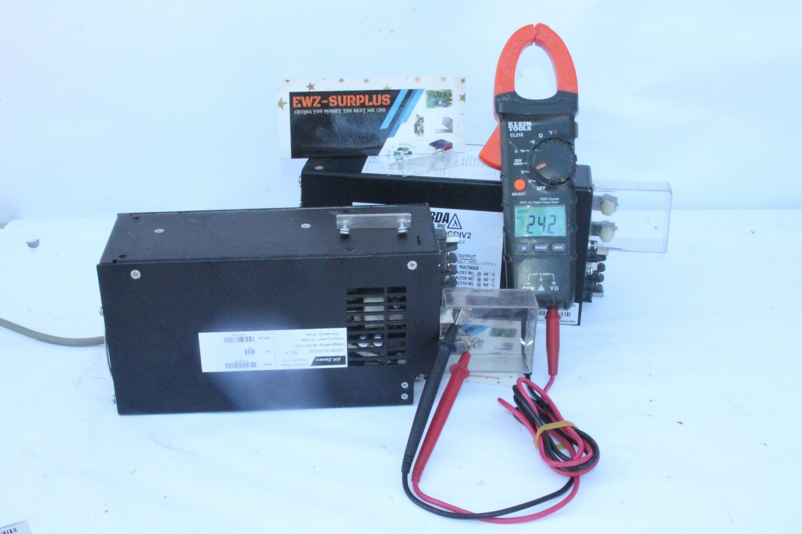 TWO TDK LAMBDA LZS-250-3 / COCDIV2 263W, 12.5A, 24V DC WORKS BENCH TESTED  WORKS