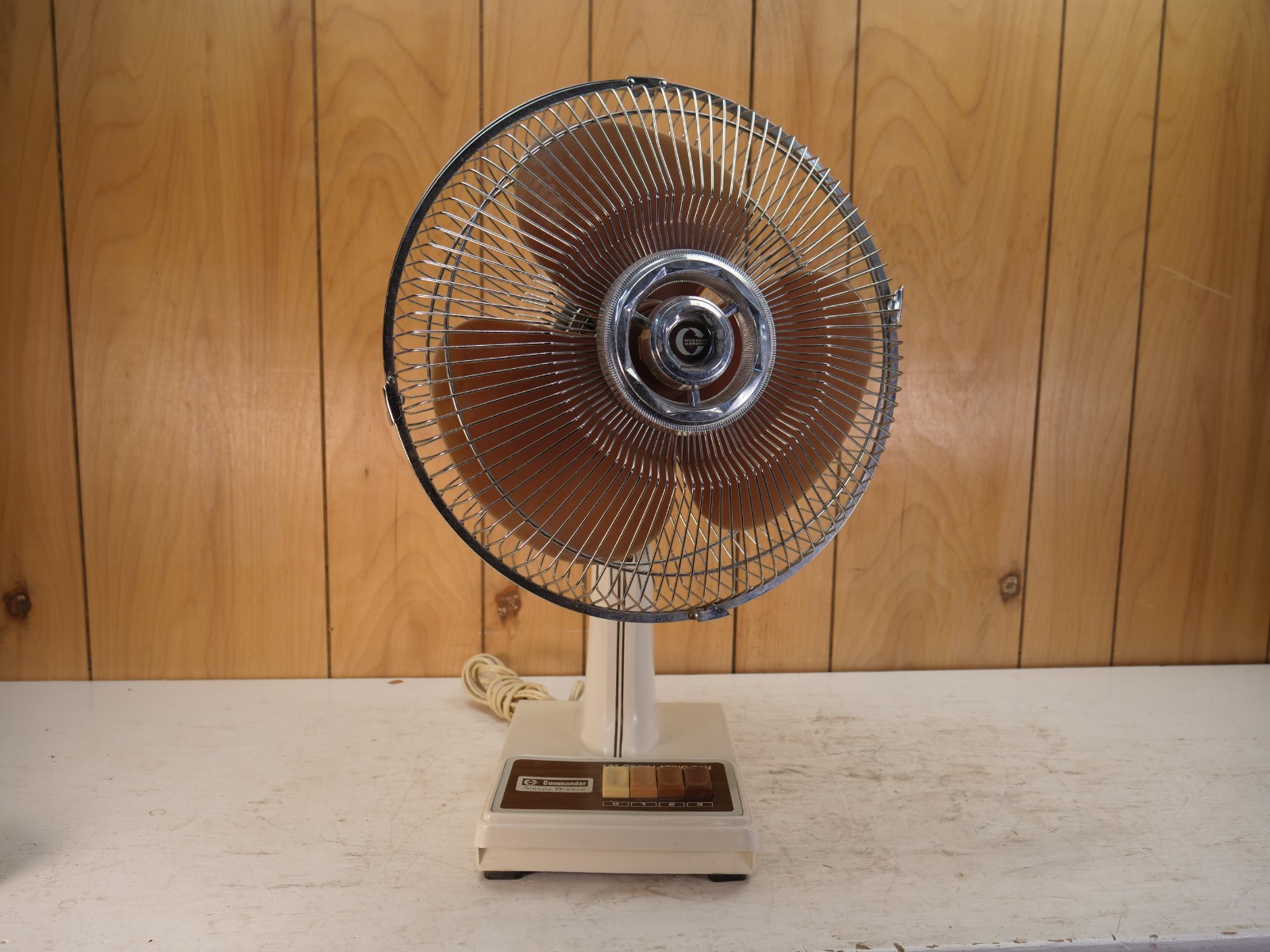 Vintage Commander Sleepy Breeze 1970's Fan Brown Tan TESTED Vintage Commander Sleepy Breeze 1970's Fan Brown Tan TESTED