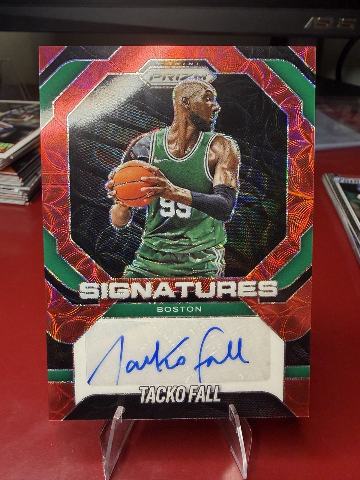 2025-2026 Panini Prizm Basketball Tacko Fall Red Scope Signatures /88 Celtics