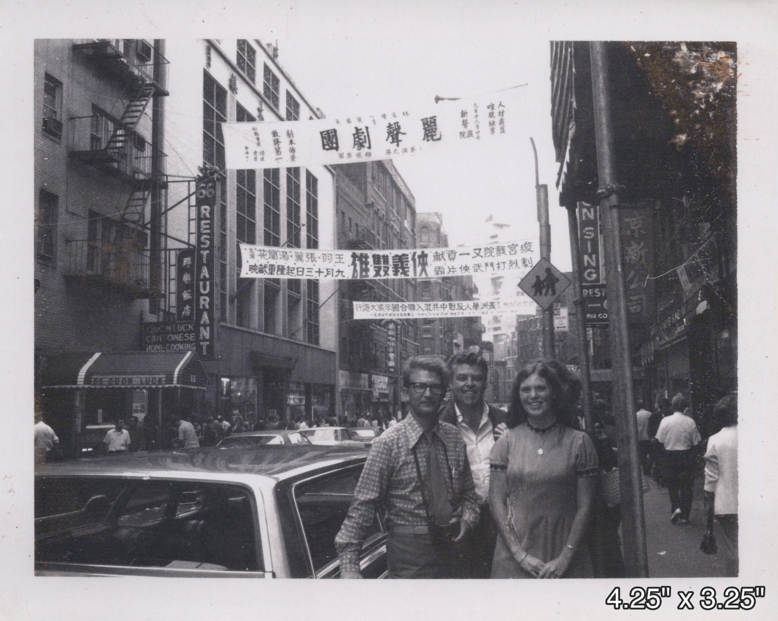 New York Chinatown Mott Street Quon Luck Restaurant Chinese Signs VINTAGE PHOTO