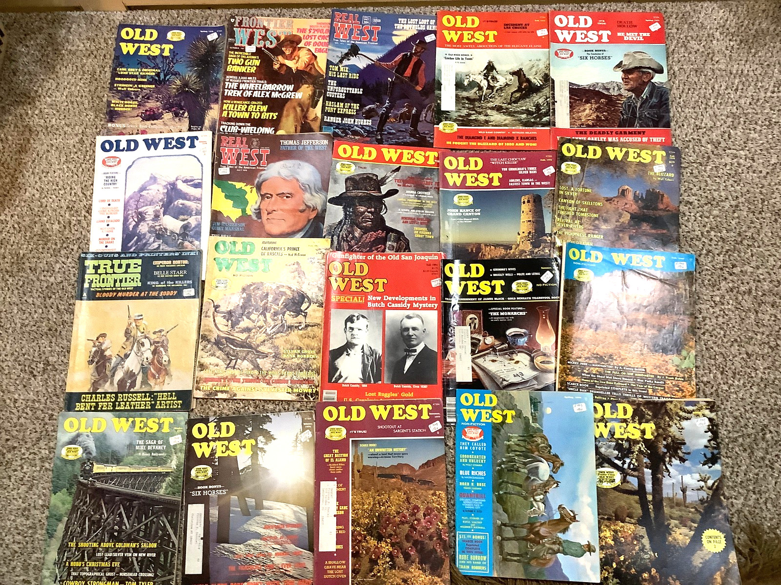 Vintage 1970s Old West Magazine Lot - Lot Of 20 Vintage 1970s Old West Magazine Lot - Lot Of 20