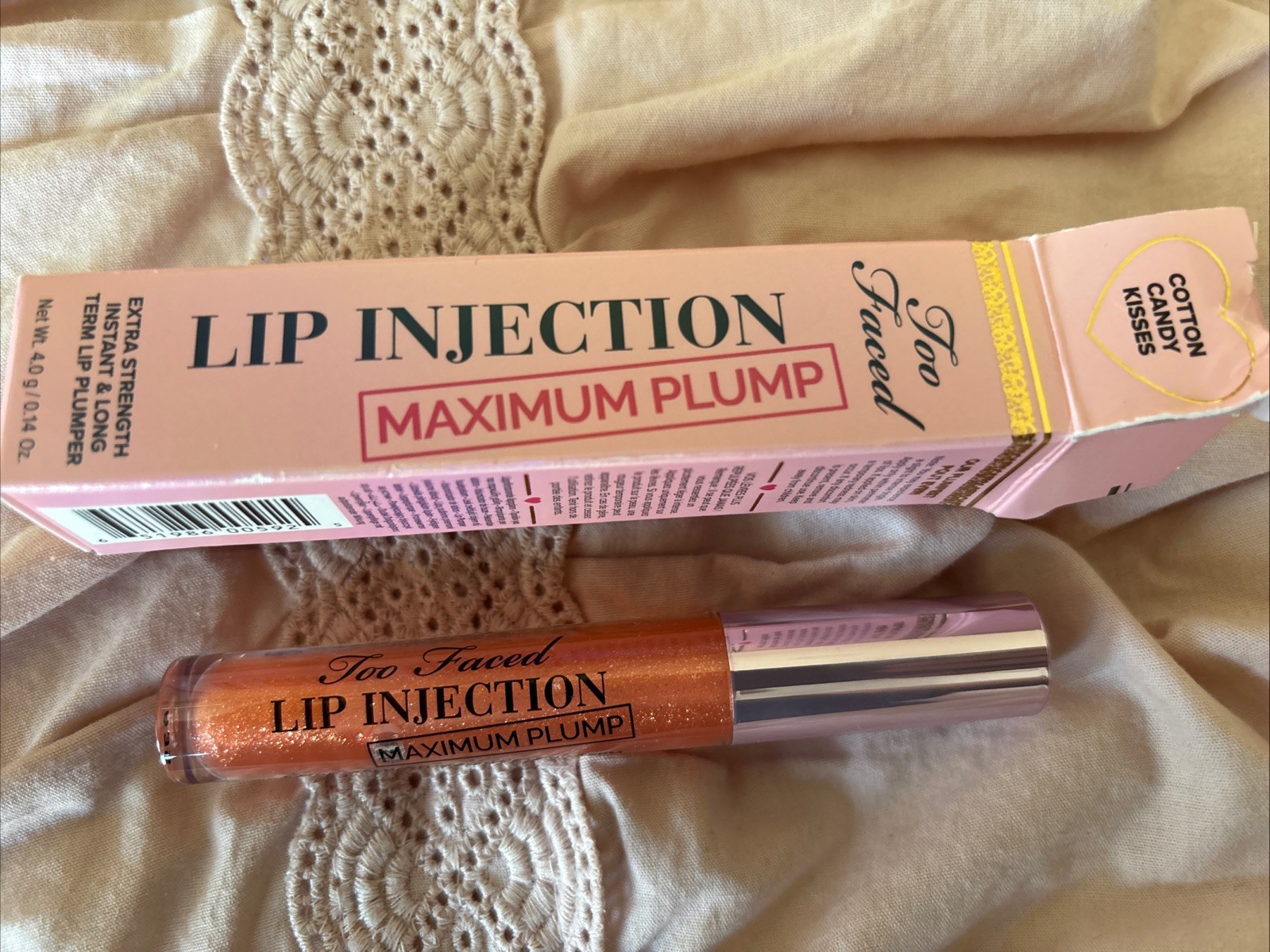 Too Faced Lip Injection Maximum Plump Extra Strength Plumper Cotton Candy Kisses Too Faced Lip Injection Maximum Plump Extra Strength Plumper Cotton Candy Kisses