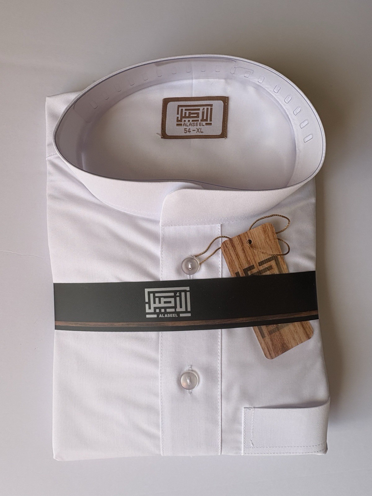 Men High Quality Al Aseel Thobe ALL SEASON WHITE Flat Sleeves Size 54 56 58 60