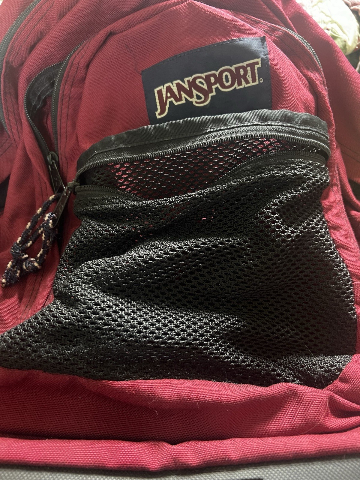 Vintage Jansport 1990s 90s Burgundy Red Backpack Rubber Tire Bottom Bookbag