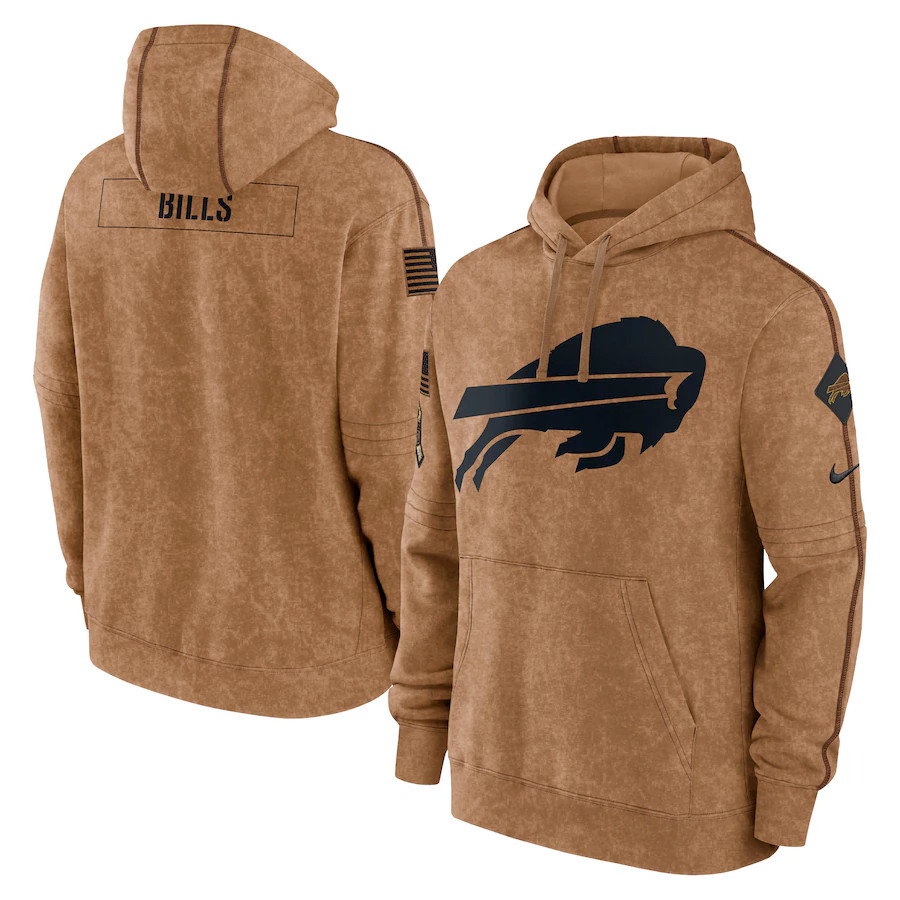Men's 2023 Brown Salute To Service Pullover Hoodie