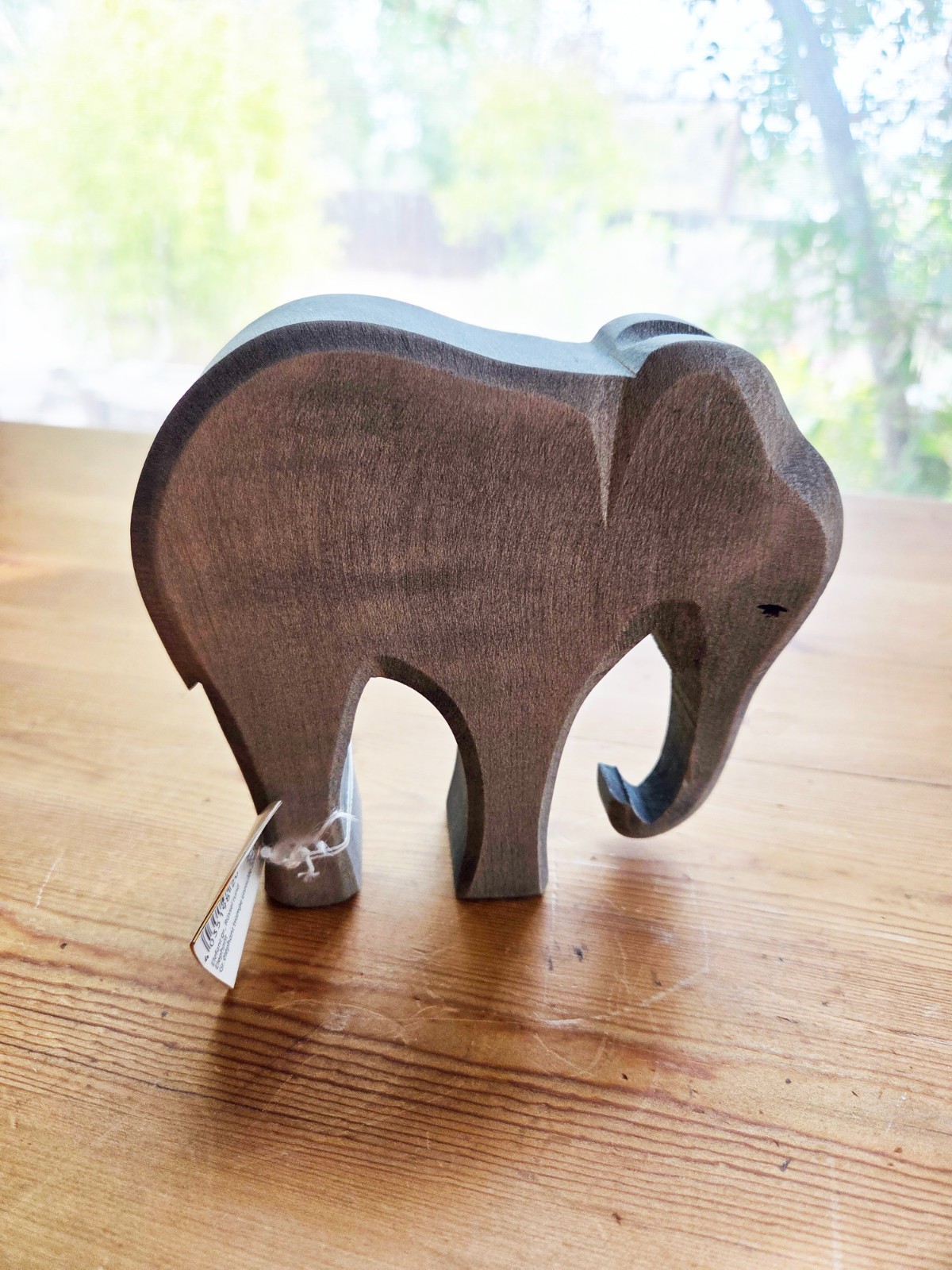 Vintage Ostheimer Wooden Elephant Germany Waldorf Toy Original Tag 5.5\