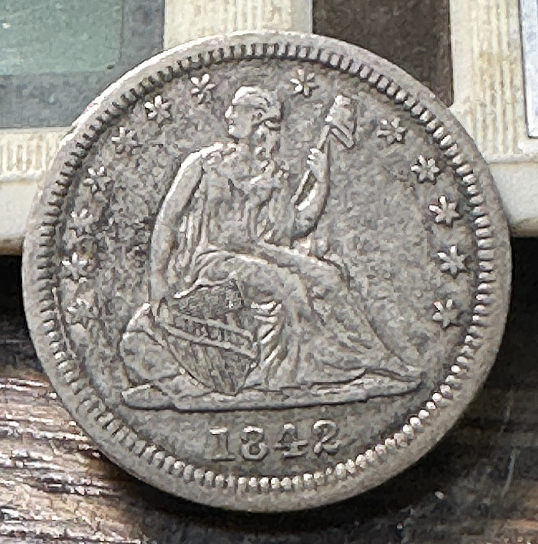 Scarce 1842-O Lg. Date Seated Liberty Quarter Super Original Choice XF CHRC Scarce 1842-O Lg. Date Seated Liberty Quarter Super Original Choice XF CHRC