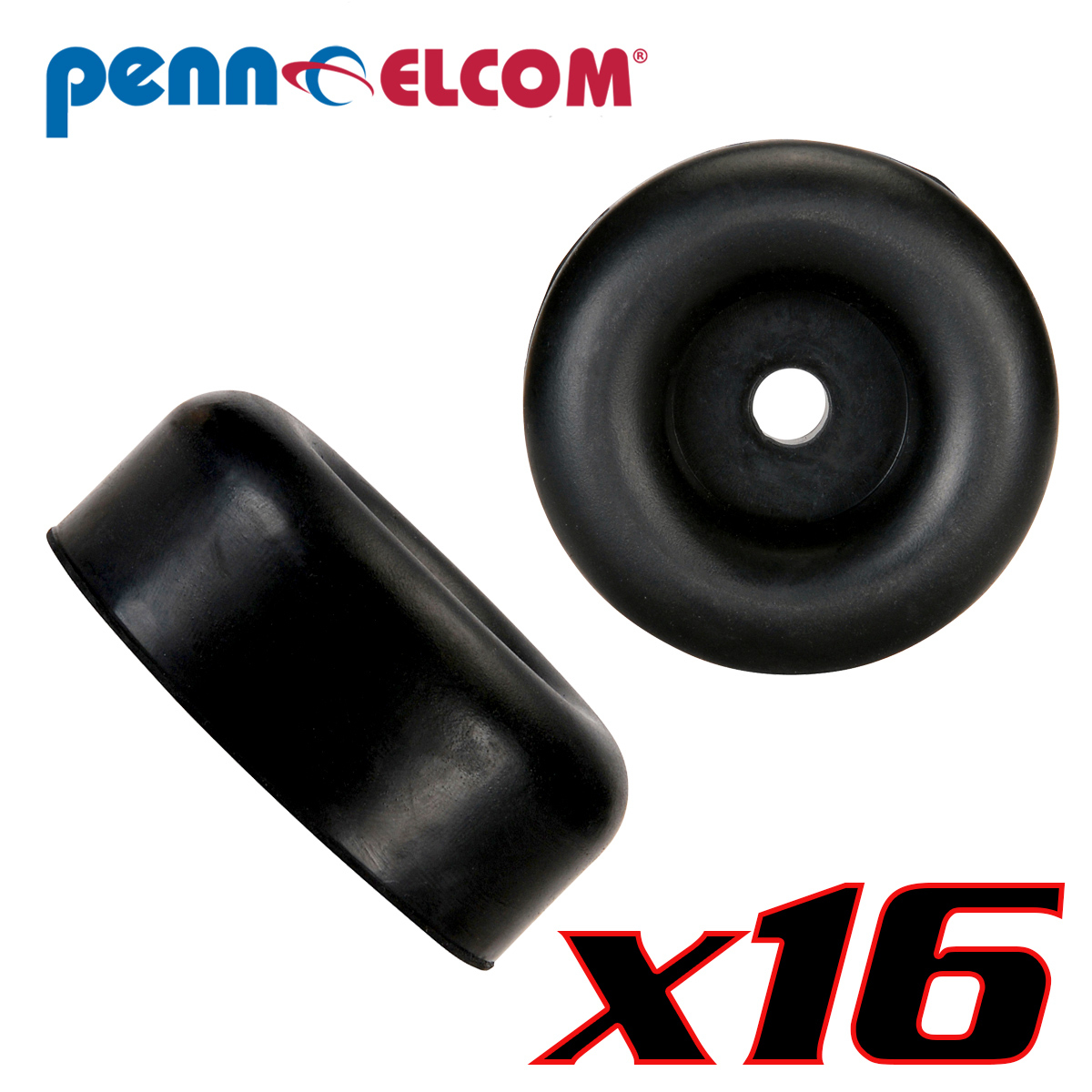 Sixteen Pack Penn Elcom 9106 Rubber Cabinet Foot 2.5\ Sixteen Pack Penn Elcom 9106 Rubber Cabinet Foot 2.5\