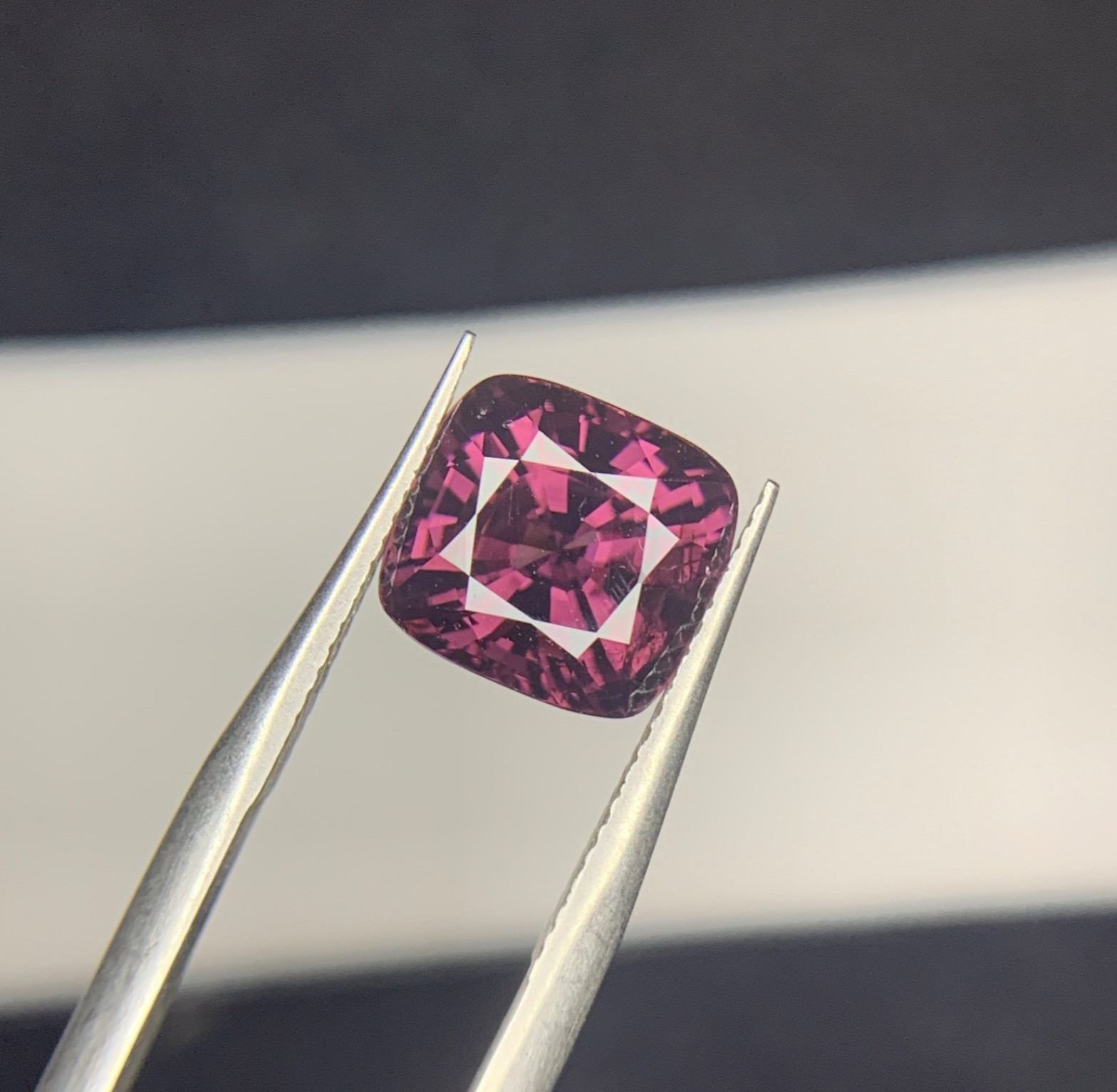 Natural Burma Purple Spinel 4.11Ct Cushion Cut Loose Gem August Birthstone