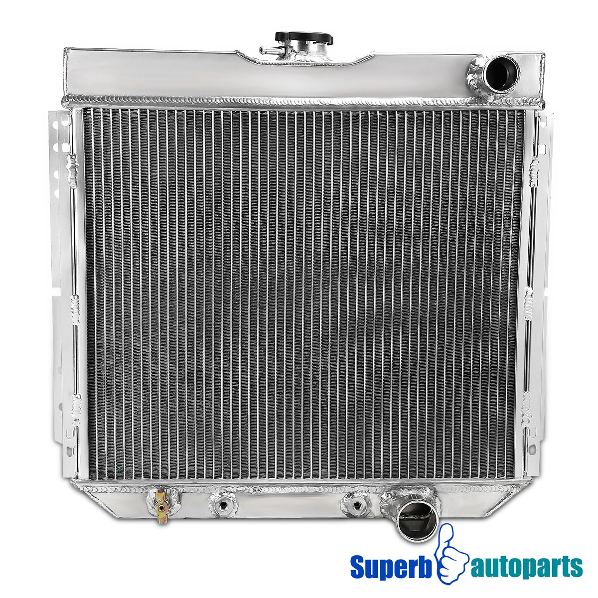 Fits 1967-1970 Ford Mustang Aluminum Radiator V8 3-Row Core MT 20''