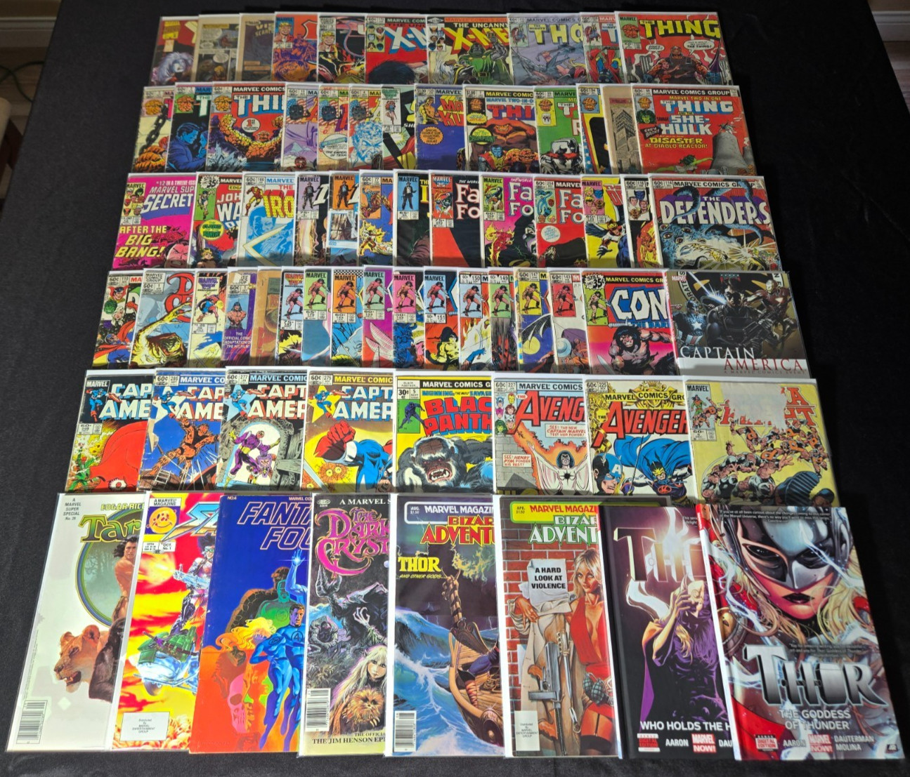 AnotherTime Lot of 69 Marvel Comic Books Vintage Captain America Iron Man Thing