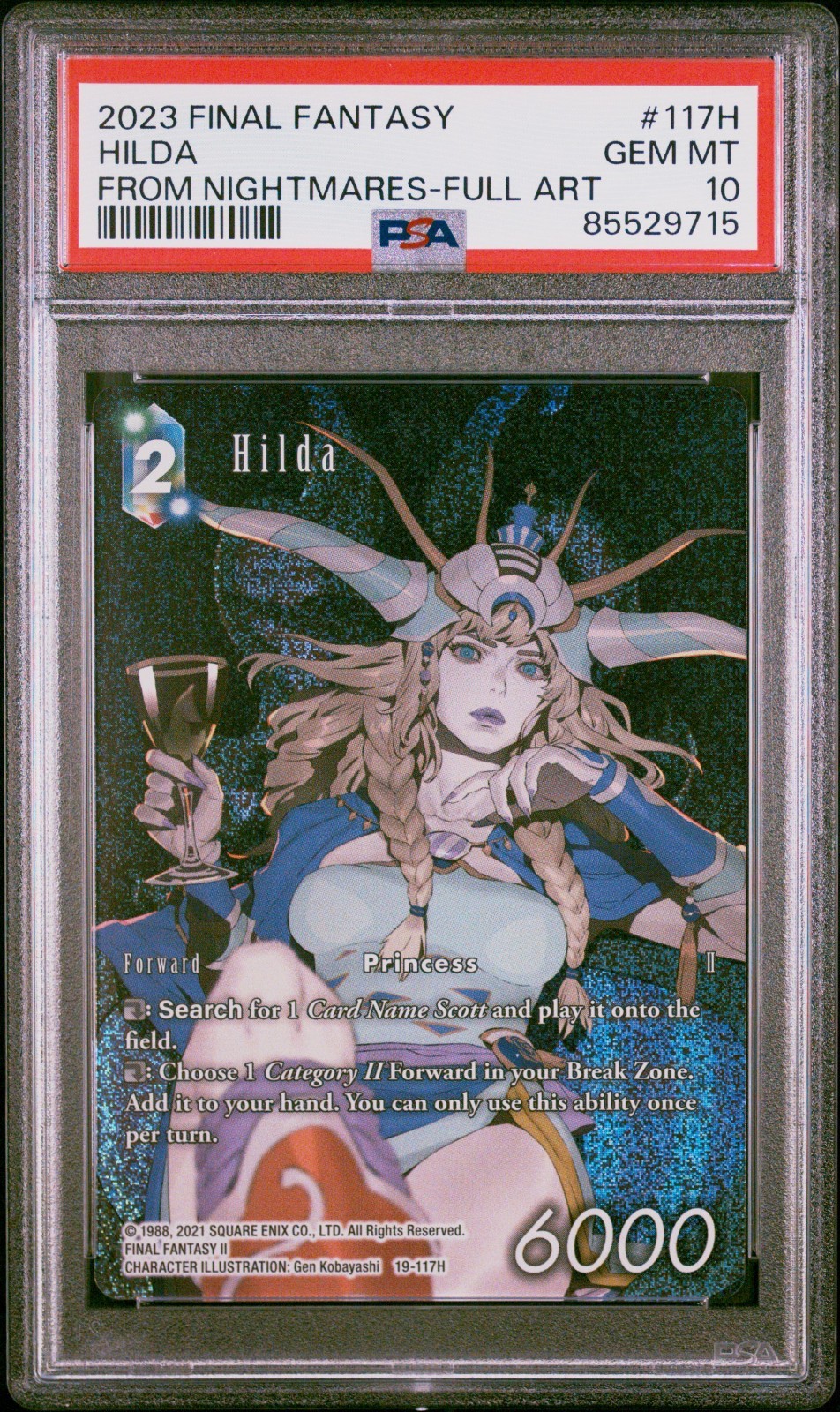 PSA 10: 2023 Final Fantasy From Nightmares #19-117H Full Art Hero - Hilda PSA 10: 2023 Final Fantasy From Nightmares #19-117H Full Art Hero - Hilda