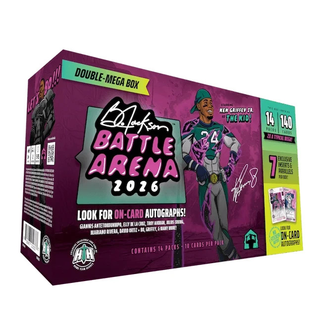 2026 Bo Jackson’s Battle Arena Double Mega Box BOBA Brand New Factory Sealed 2026 Bo Jackson’s Battle Arena Double Mega Box BOBA Brand New Factory Sealed