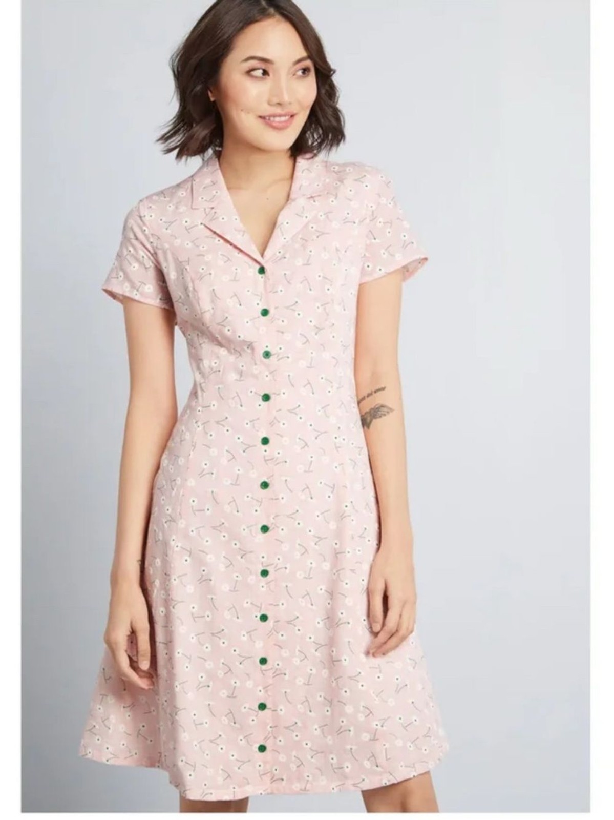 MODCLOTH Daytime Gingham Floral Dress size 8 MODCLOTH Daytime Gingham Floral Dress size 8