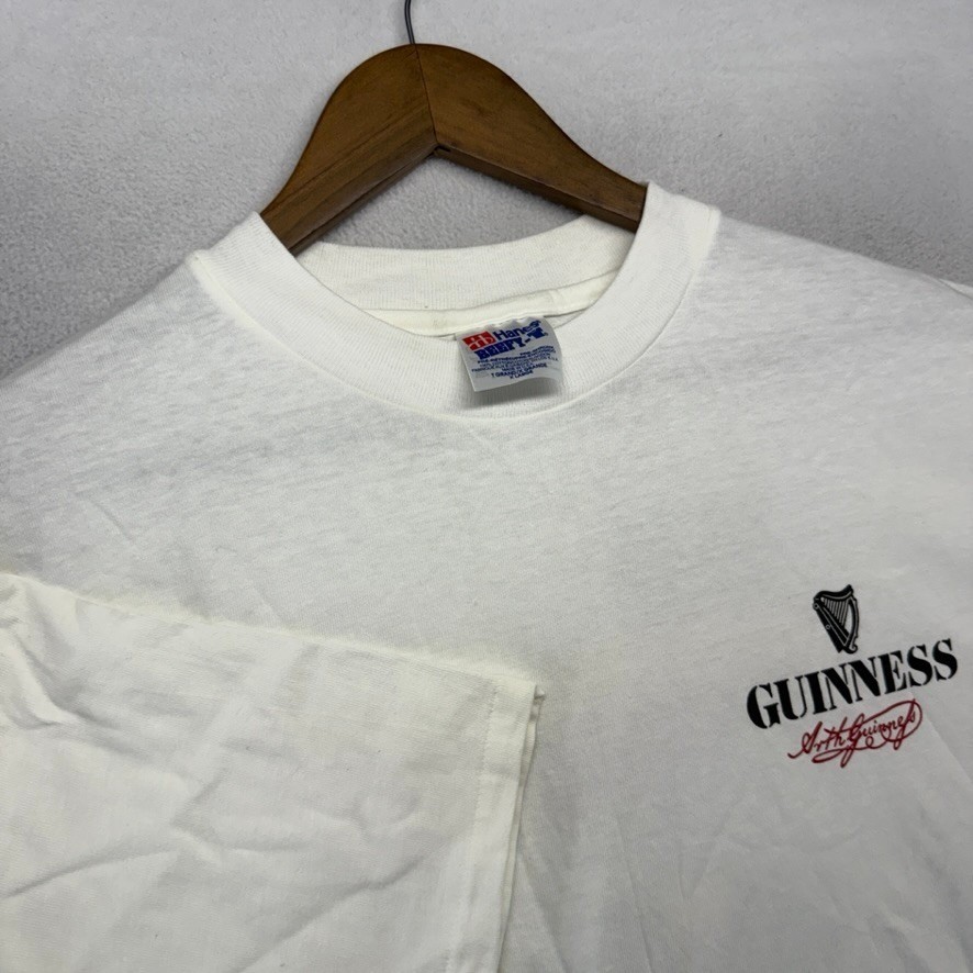Vintage Guinness Shirt Men\'s XL White Toucan St pattys Beer Single Stitch NEW