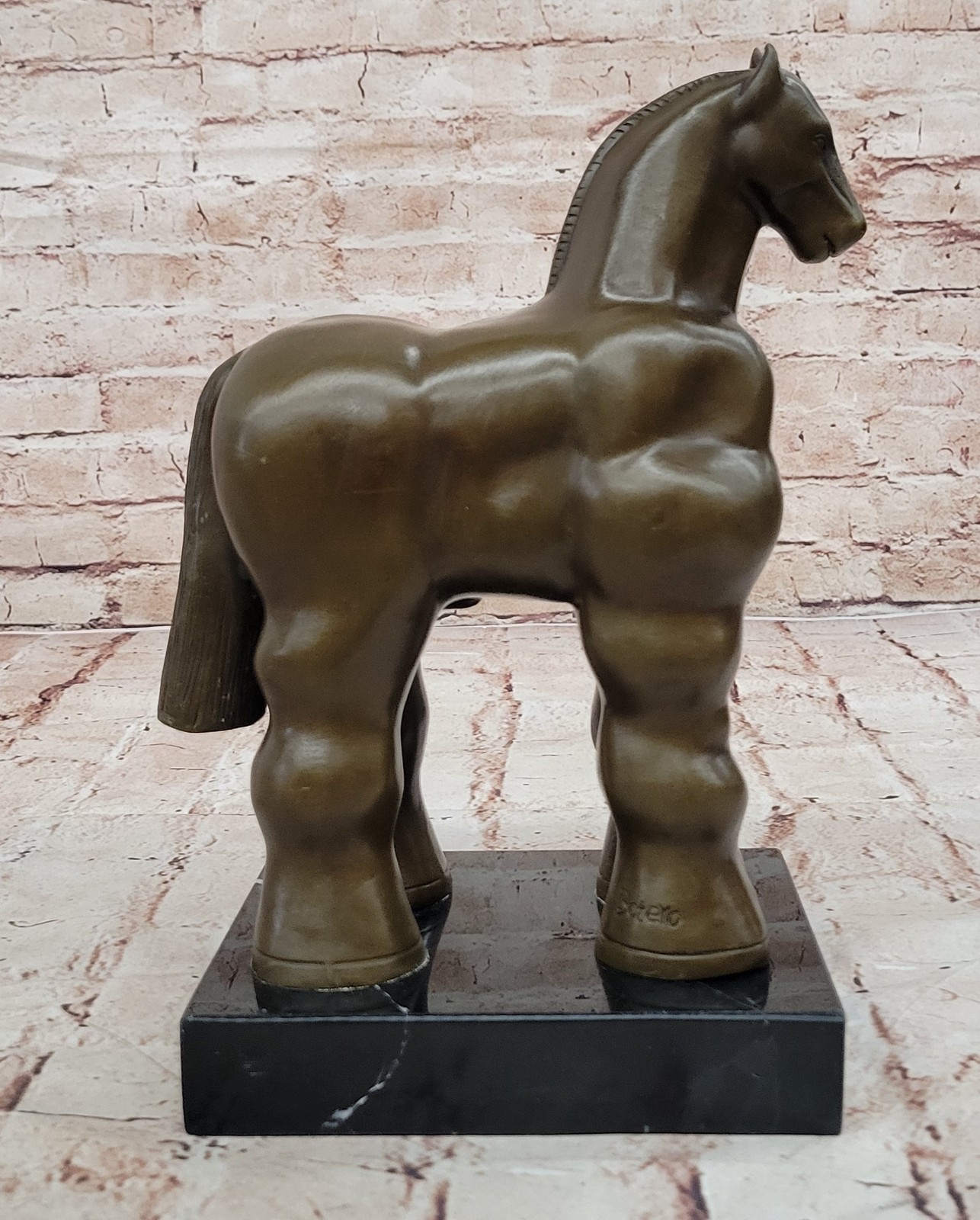 Vintage Bronze sculpture American Art Horse Chubby Signed Botero LARGE Fine SALE