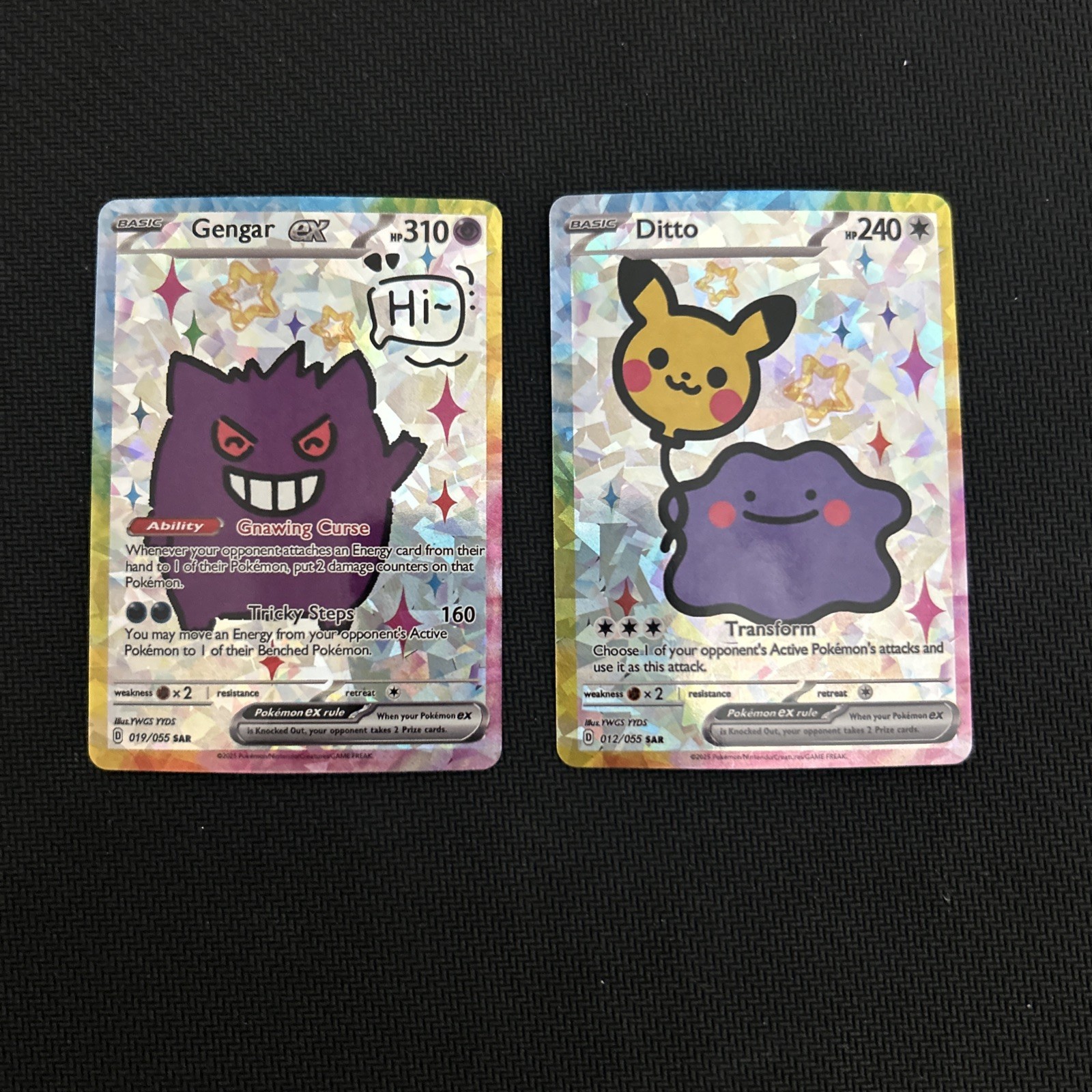 Pokemon Gengar Special Doujin Art Starry Holo Card