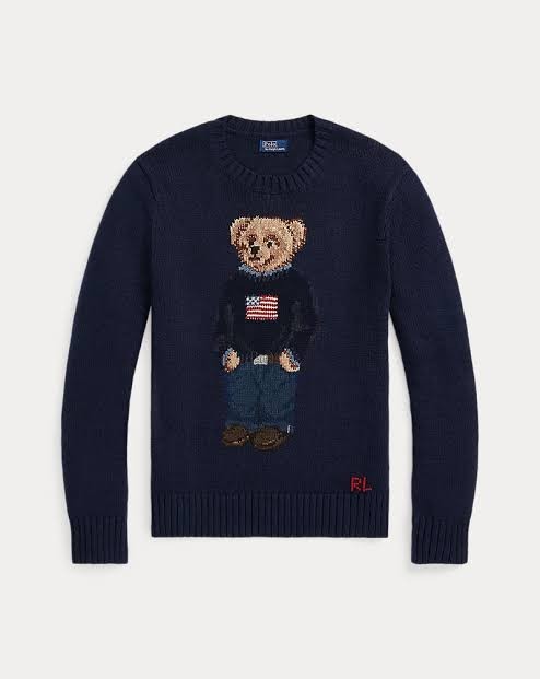 polo bear sweater men medium