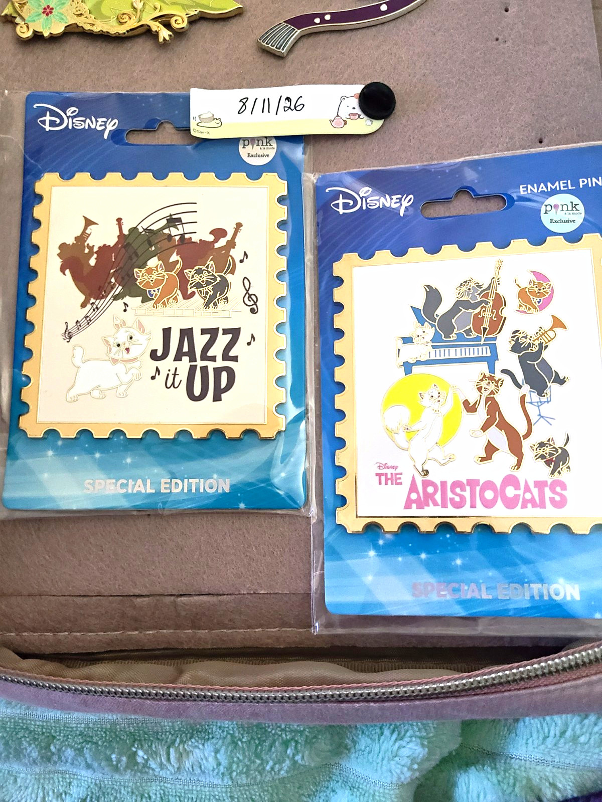 Disney PALM The Aristocats Jazz Jumbo Pins Set of 2