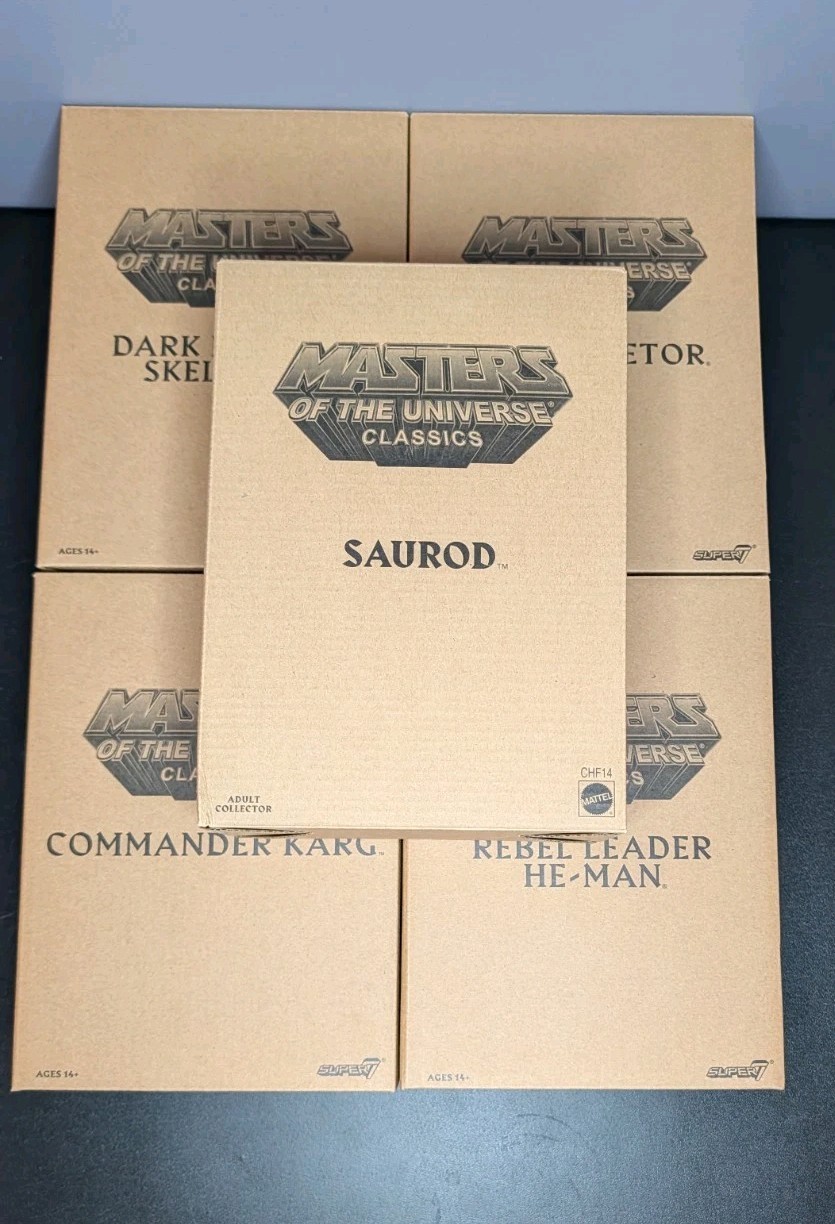 Super7 Masters of the Universe William Stout Collection Set of 4 + Mattel... Super7 Masters of the Universe William Stout Collection Set of 4 + Mattel...