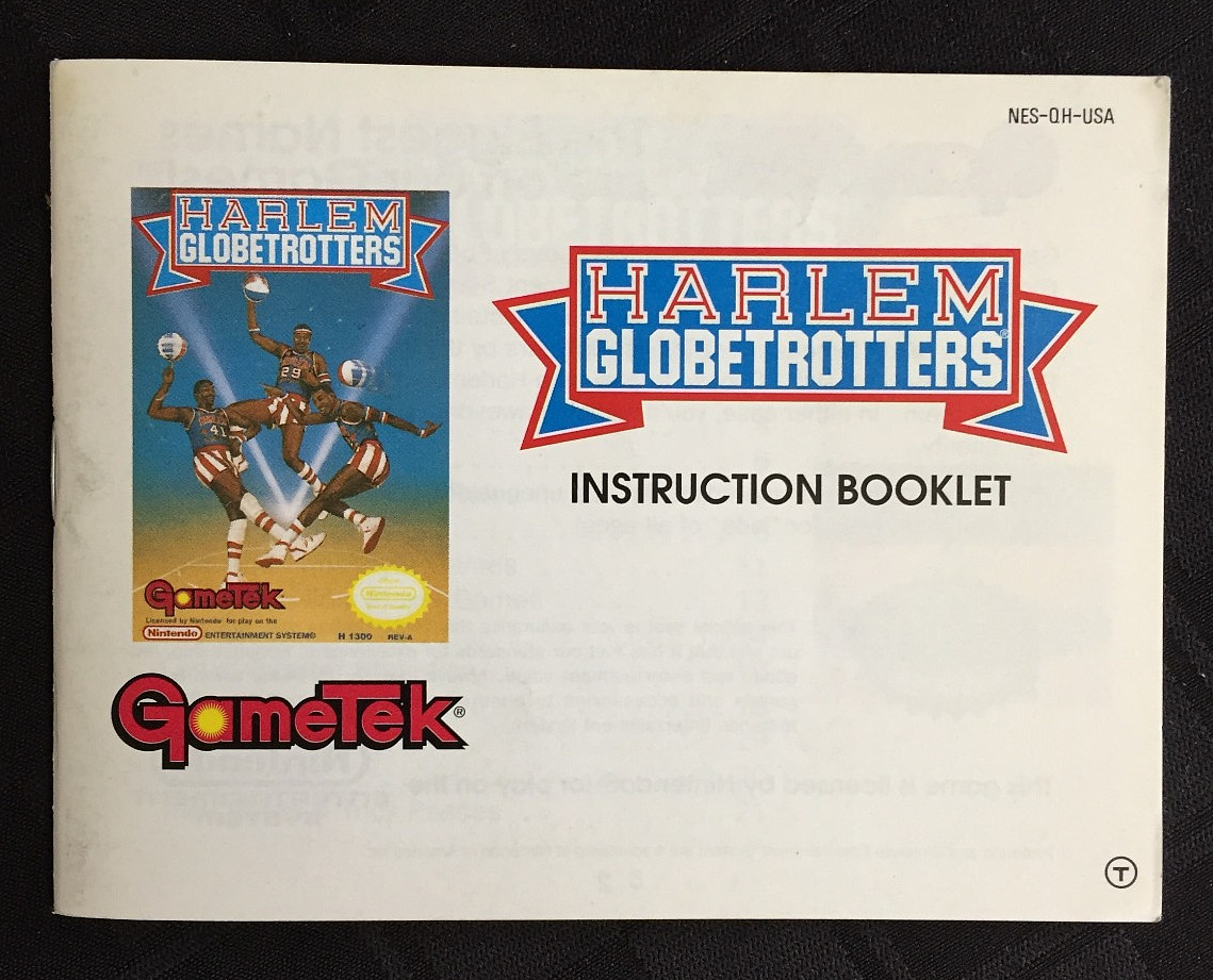 No Game- HARLEM GLOBETROTTERS Nintendo NES Instruction Booklet MANUAL Basketball No Game- HARLEM GLOBETROTTERS Nintendo NES Instruction Booklet MANUAL Basketball