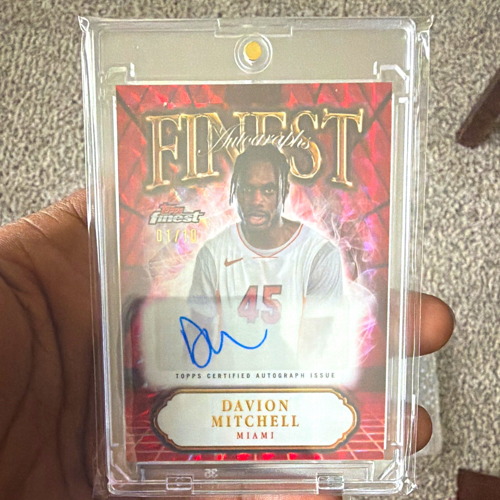 Topps 2024-25 Finest Autographs Davion Mitchell #FA-DM 01/10 Auto Heat Topps 2024-25 Finest Autographs Davion Mitchell #FA-DM 01/10 Auto Heat