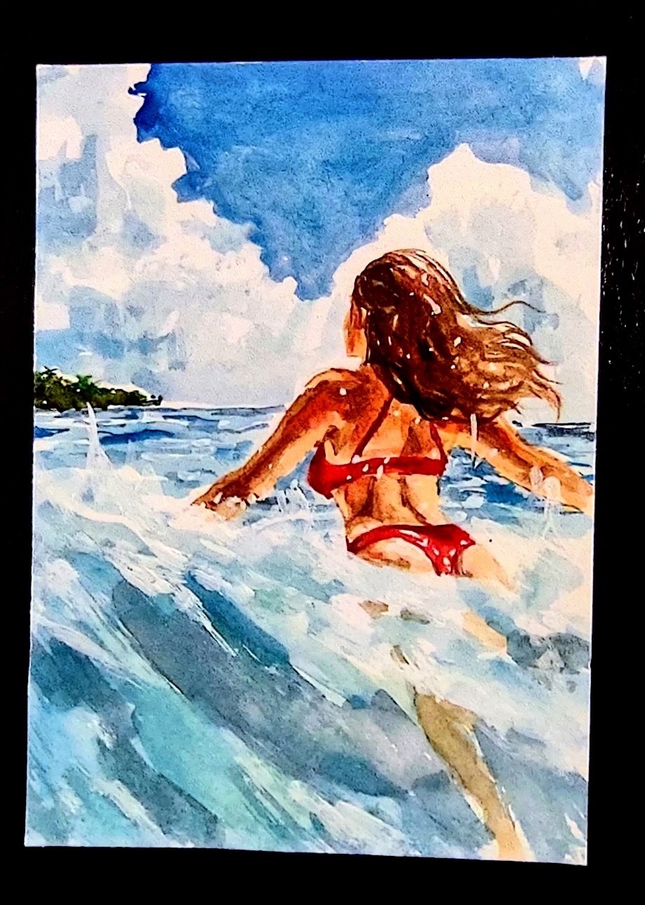 ACEO Hand Painted Art Card. Signed By Artist. Hand Painted Not A Print ACEO Hand Painted Art Card. Signed By Artist. Hand Painted Not A Print