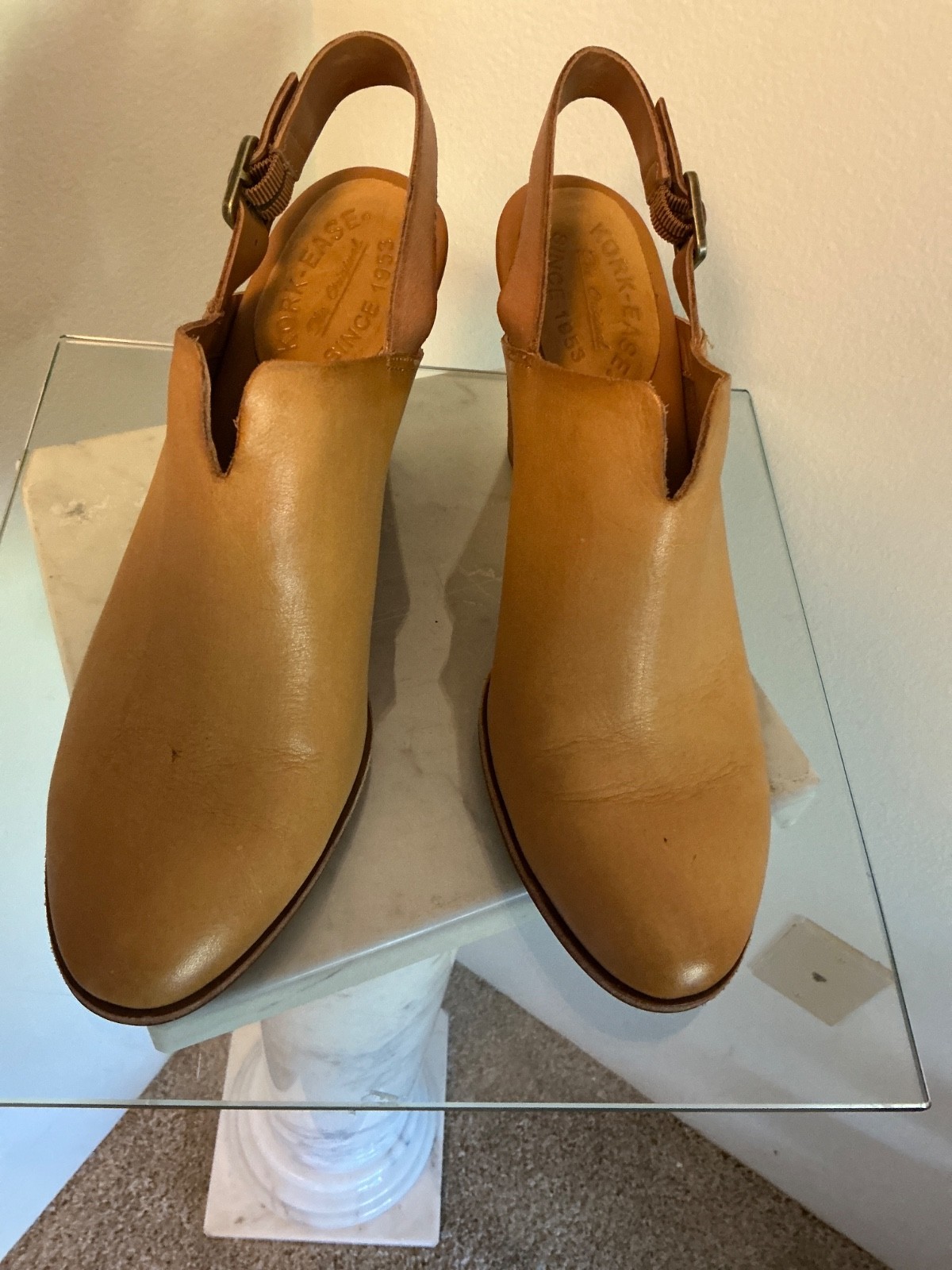 Kork-Ease Janelle Leather Slingback Heel 9M Minimalist Coastal Boho