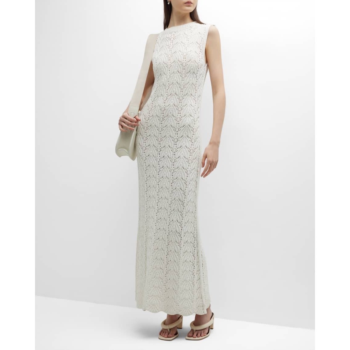 LouLou Studio LouLou de Saison Trento Crochet Maxi Dress Ivory Medium M