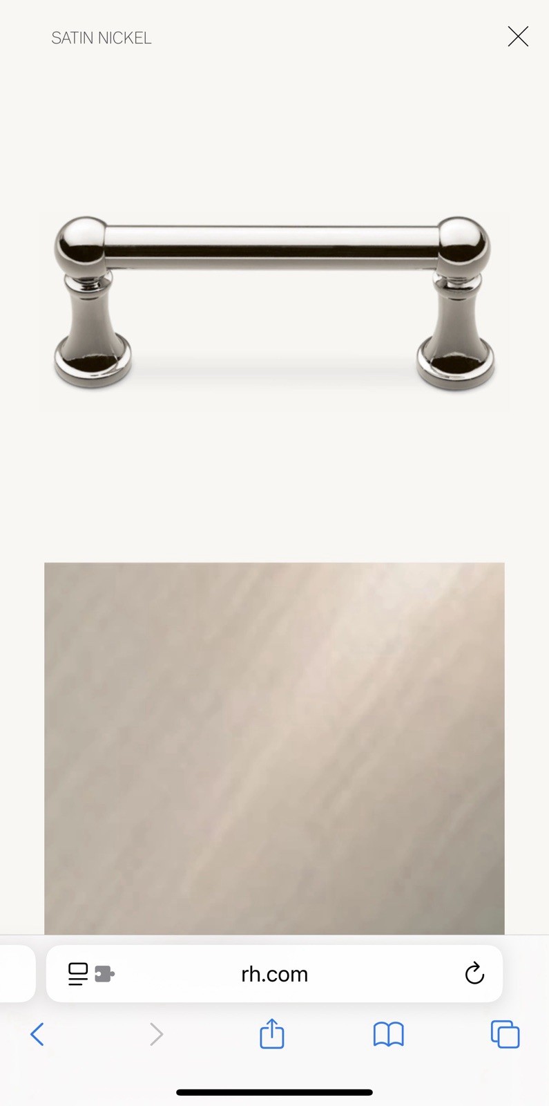 Set of 10, Restoration Hardware Chatham 6” Drawer/Door/kitchen Pull Satin Nickel