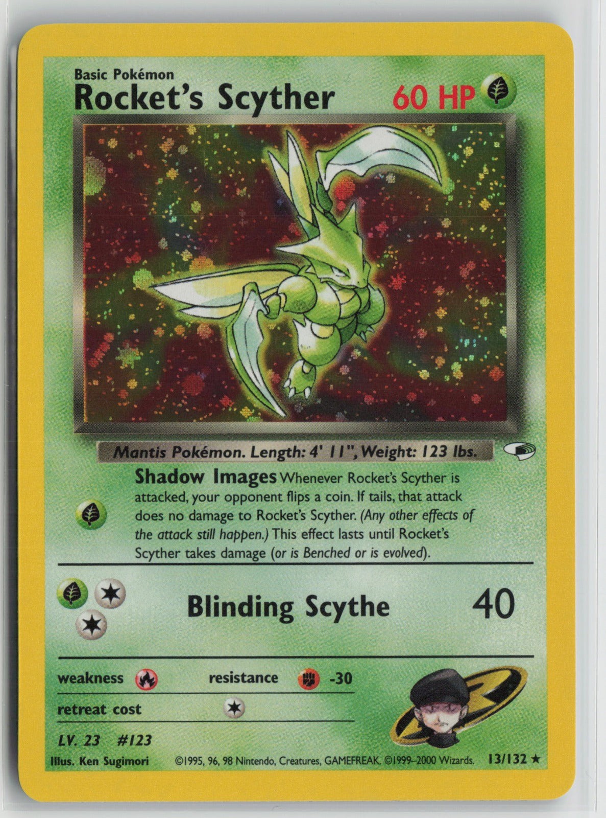 Rocket's Scyther Holo Rare Unlimited G1 013/132 NM Rocket's Scyther Holo Rare Unlimited G1 013/132 NM