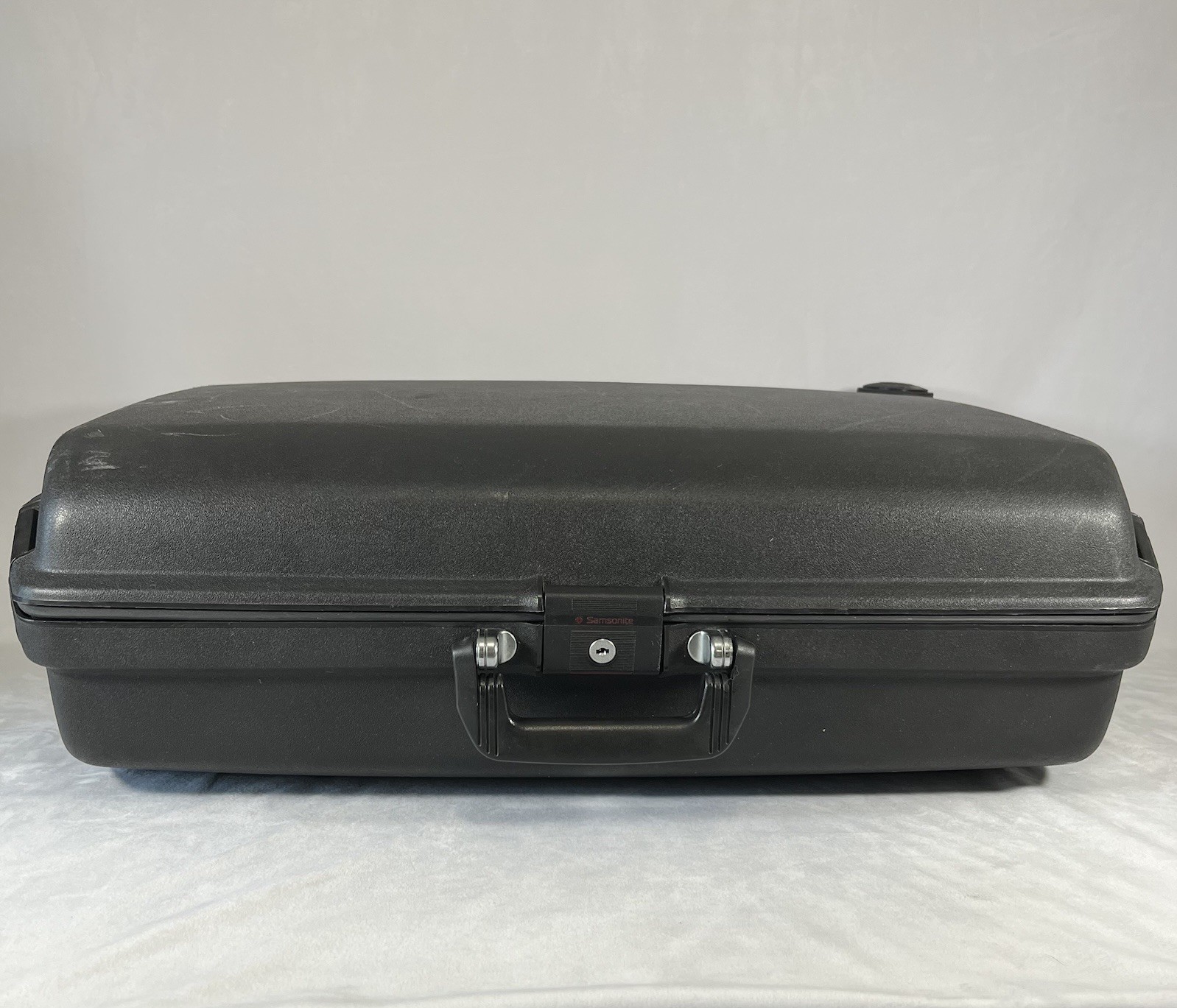 Vintage Samsonite Hardshell Trio GLS Rolling Suitcase Black Travel Luggage