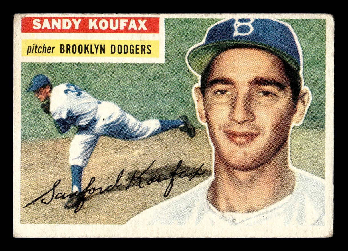 1956 Topps Baseball #79 SANDY KOUFAX HOF Brooklyn Dodgers GD+