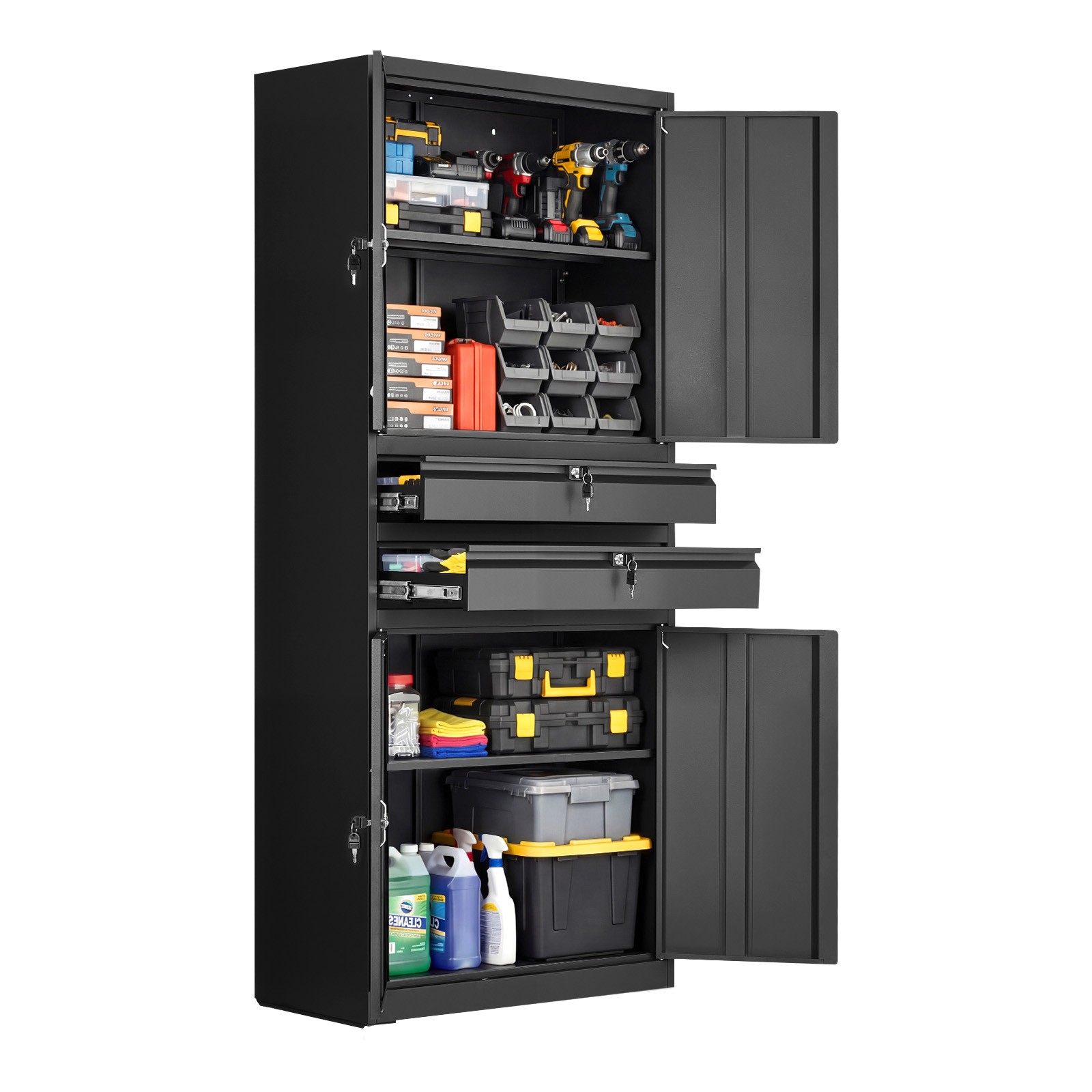 Uimoso Metal Storage Cabinet w/Adjustable Shelves 70.87\